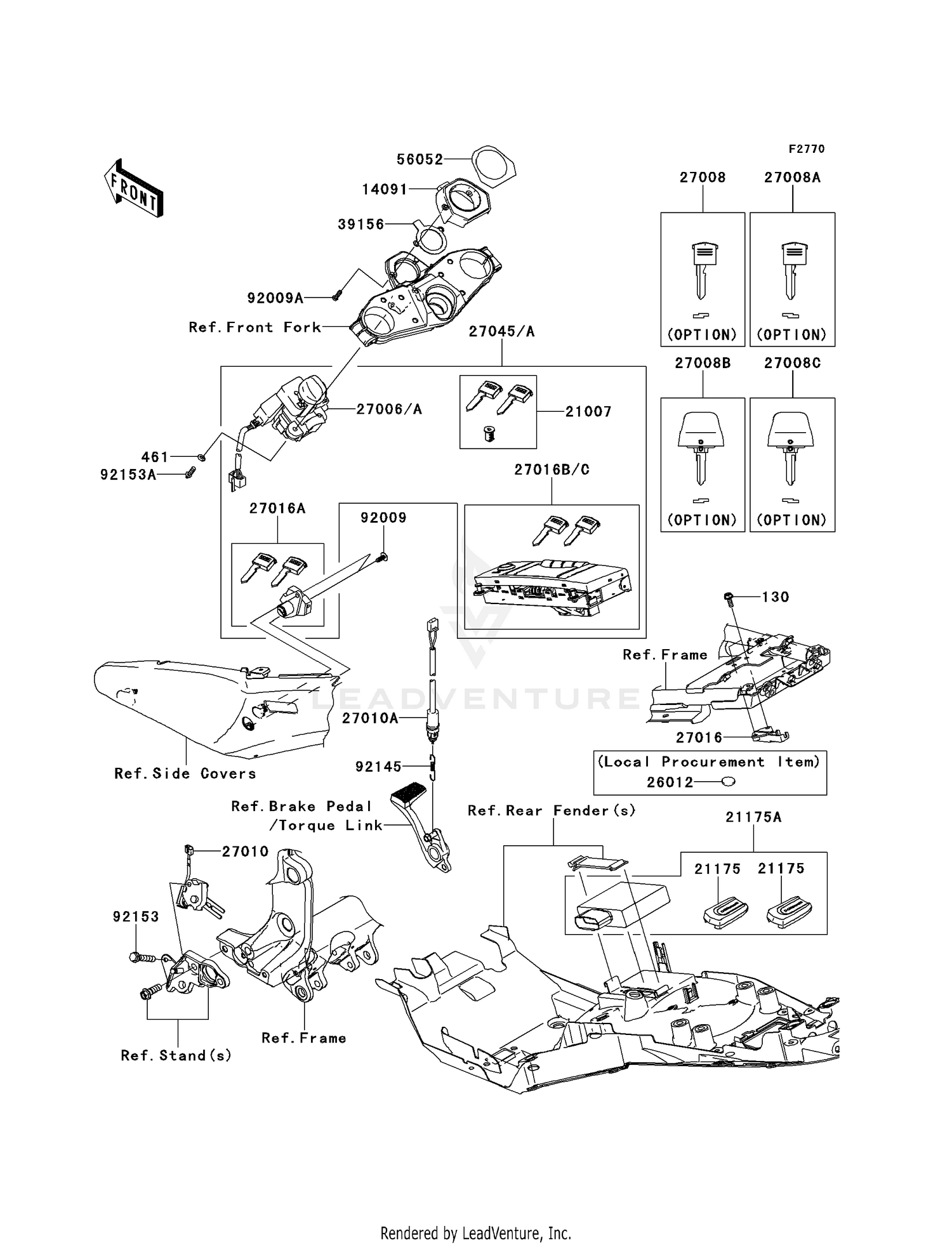 IGNITION SWITCH/LOCKS/REFLECTORS