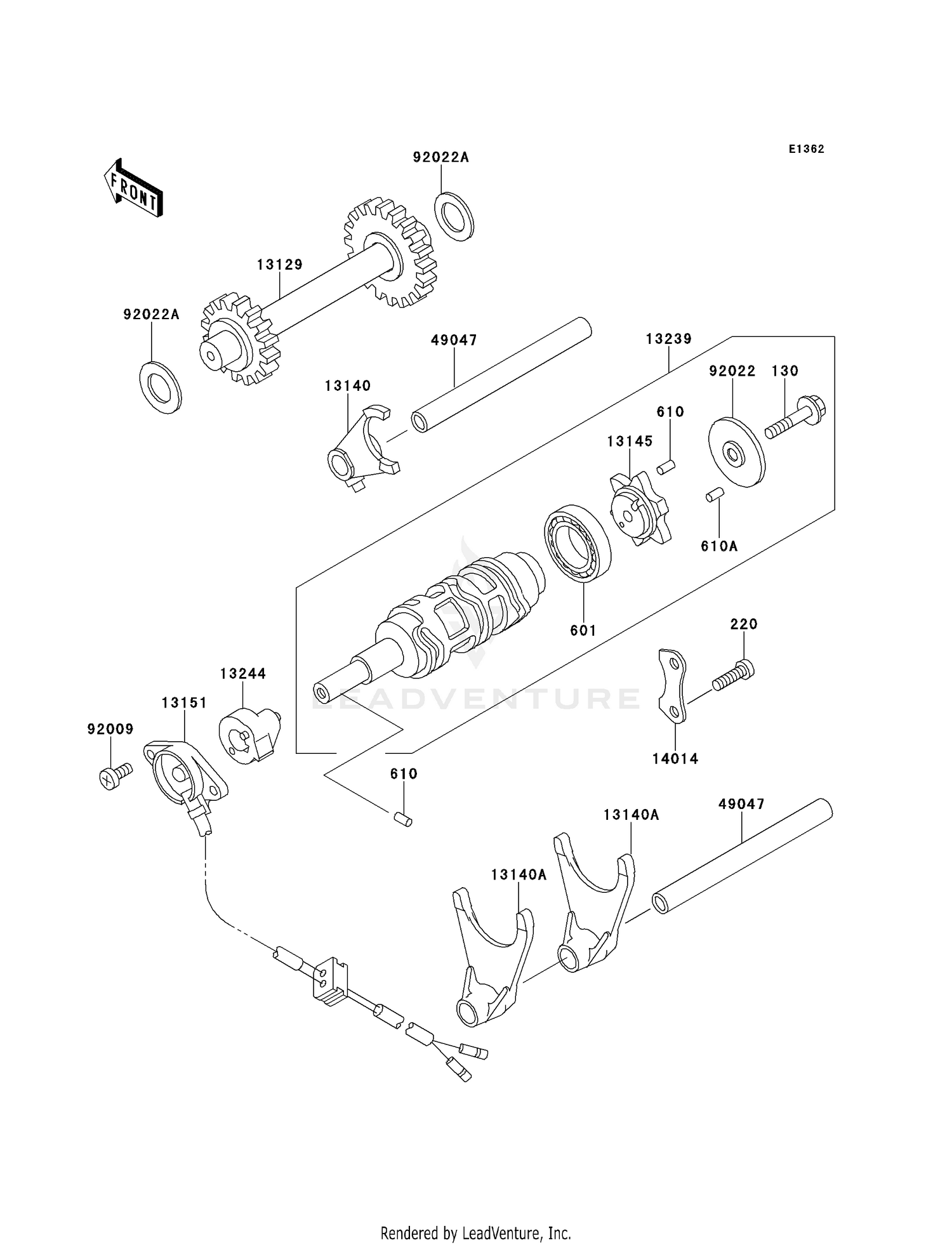 GEAR CHANGE DRUM/SHIFT FORK(S)