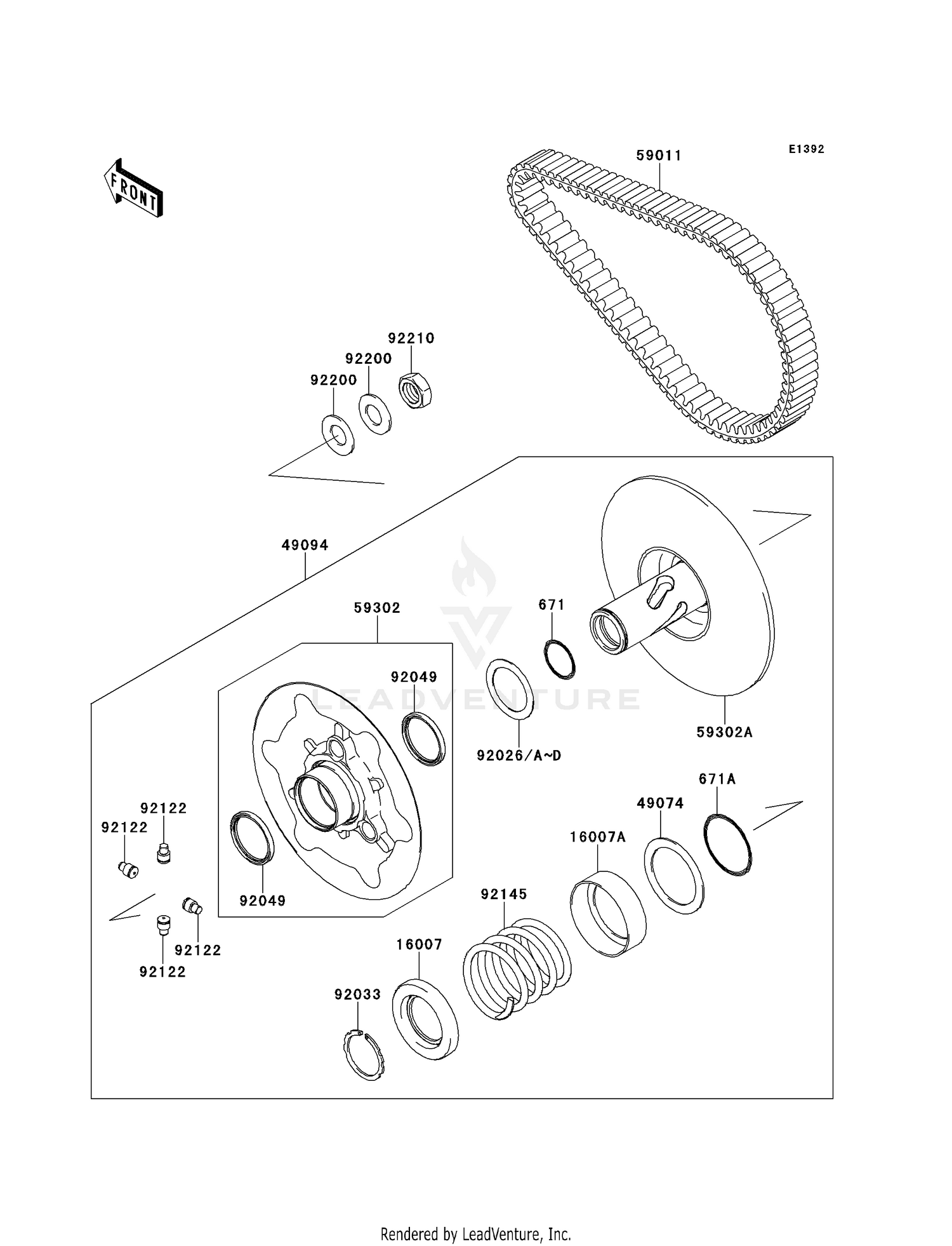 DRIVEN CONVERTER/DRIVE BELT