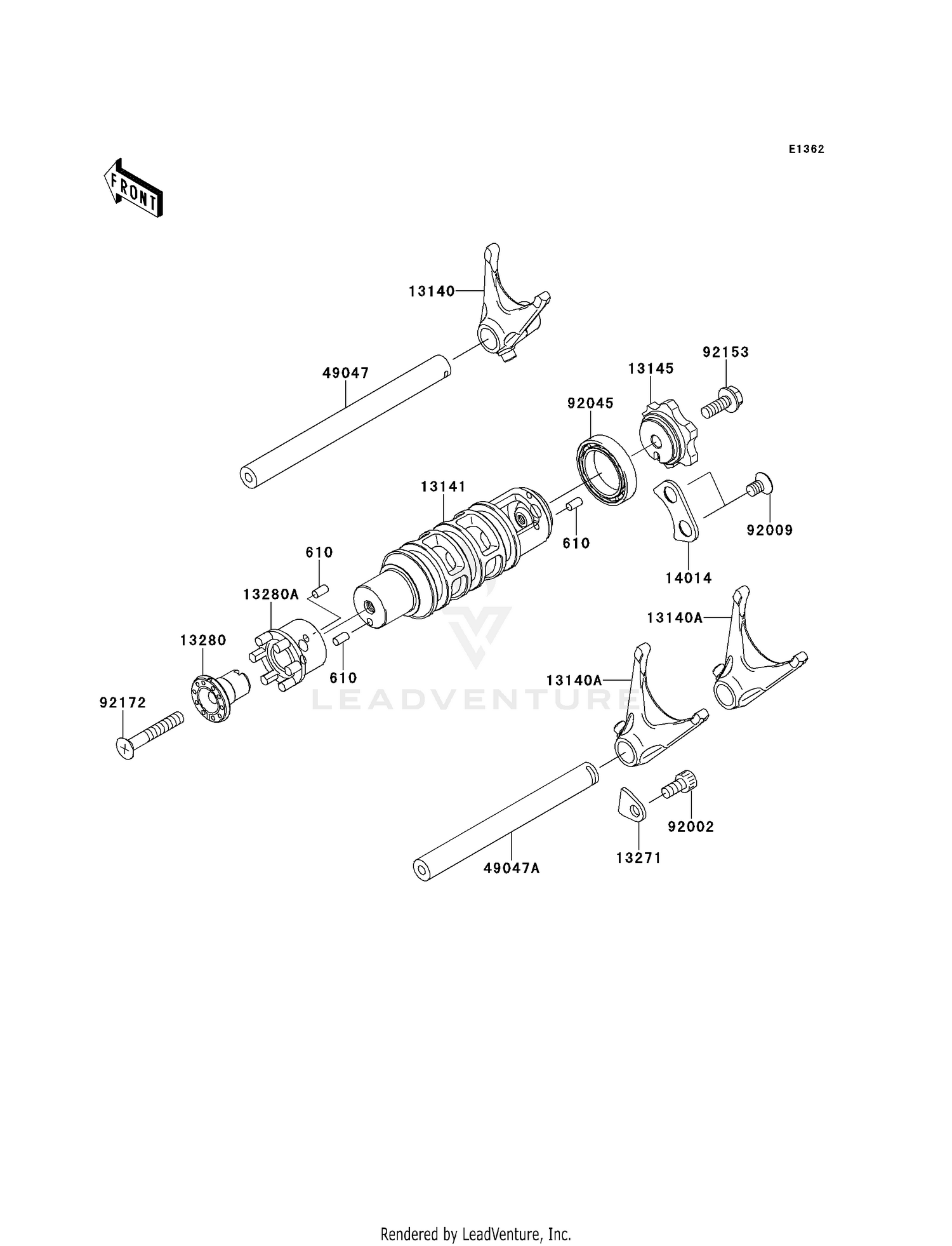 GEAR CHANGE DRUM/SHIFT FORK(S)