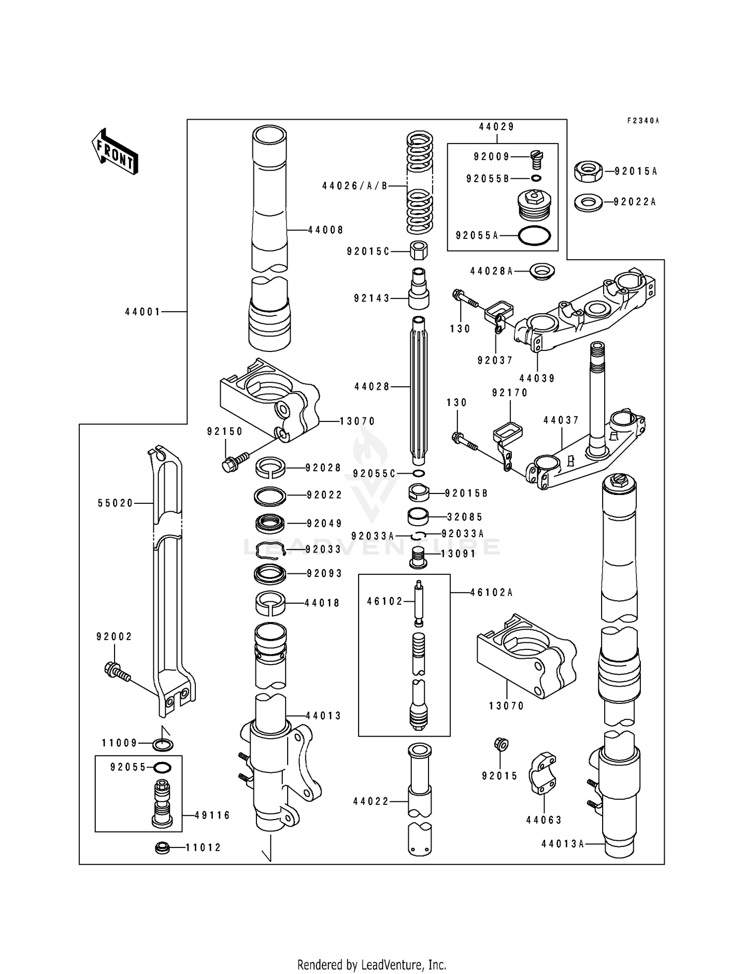 FRONT FORK (KX125-H2)