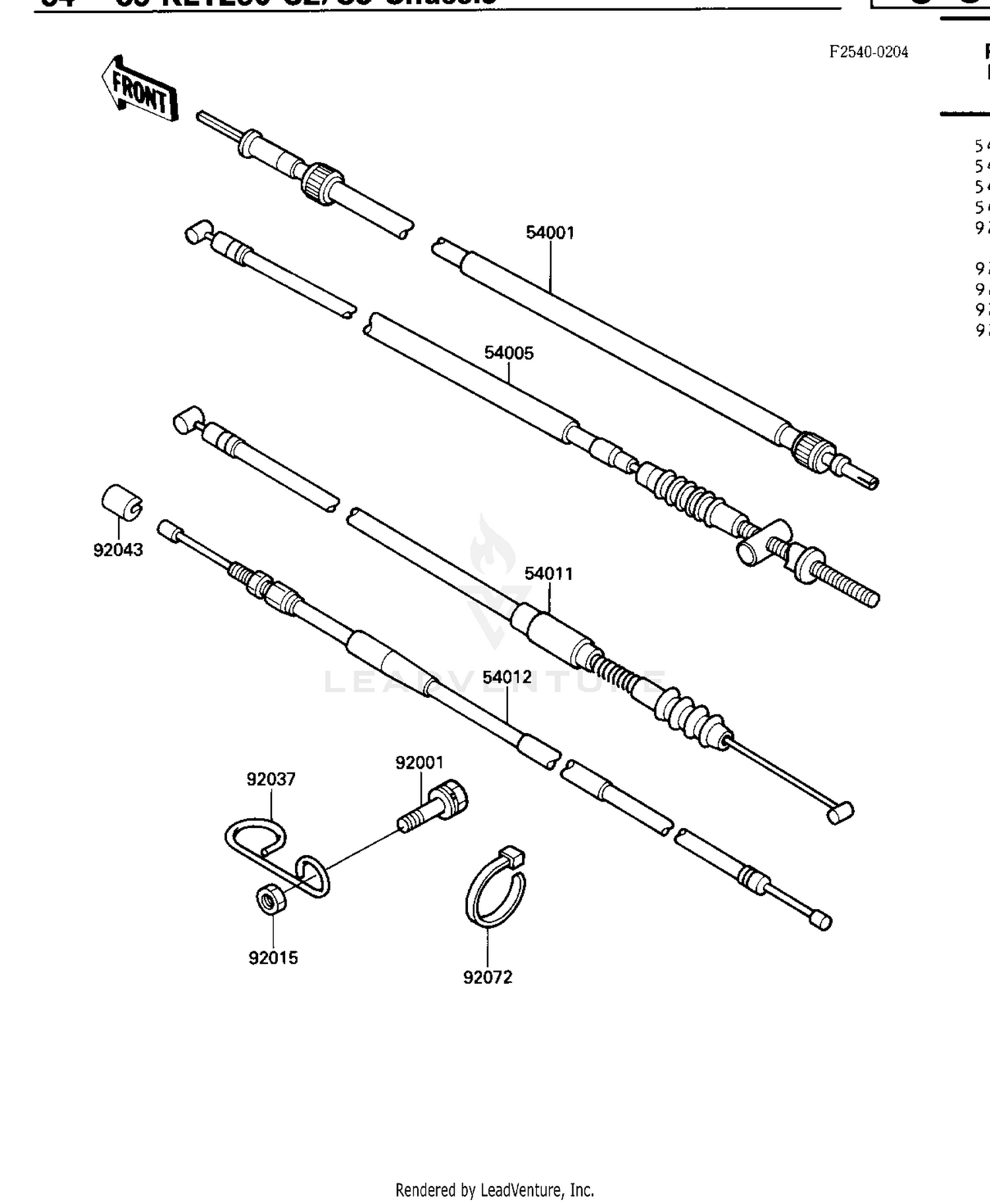 CABLES ('84-'85 C2/C3)