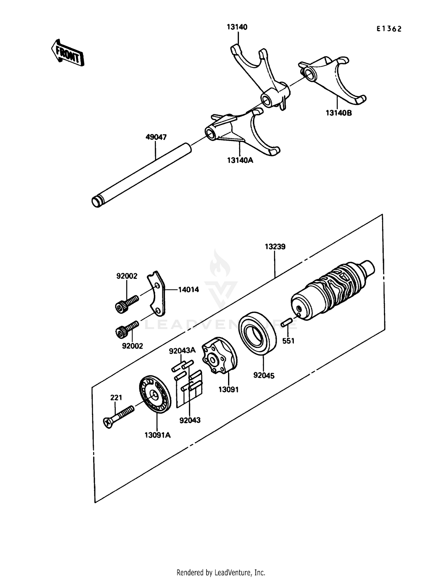 GEAR CHANGE DRUM/SHIFT FORK(S)