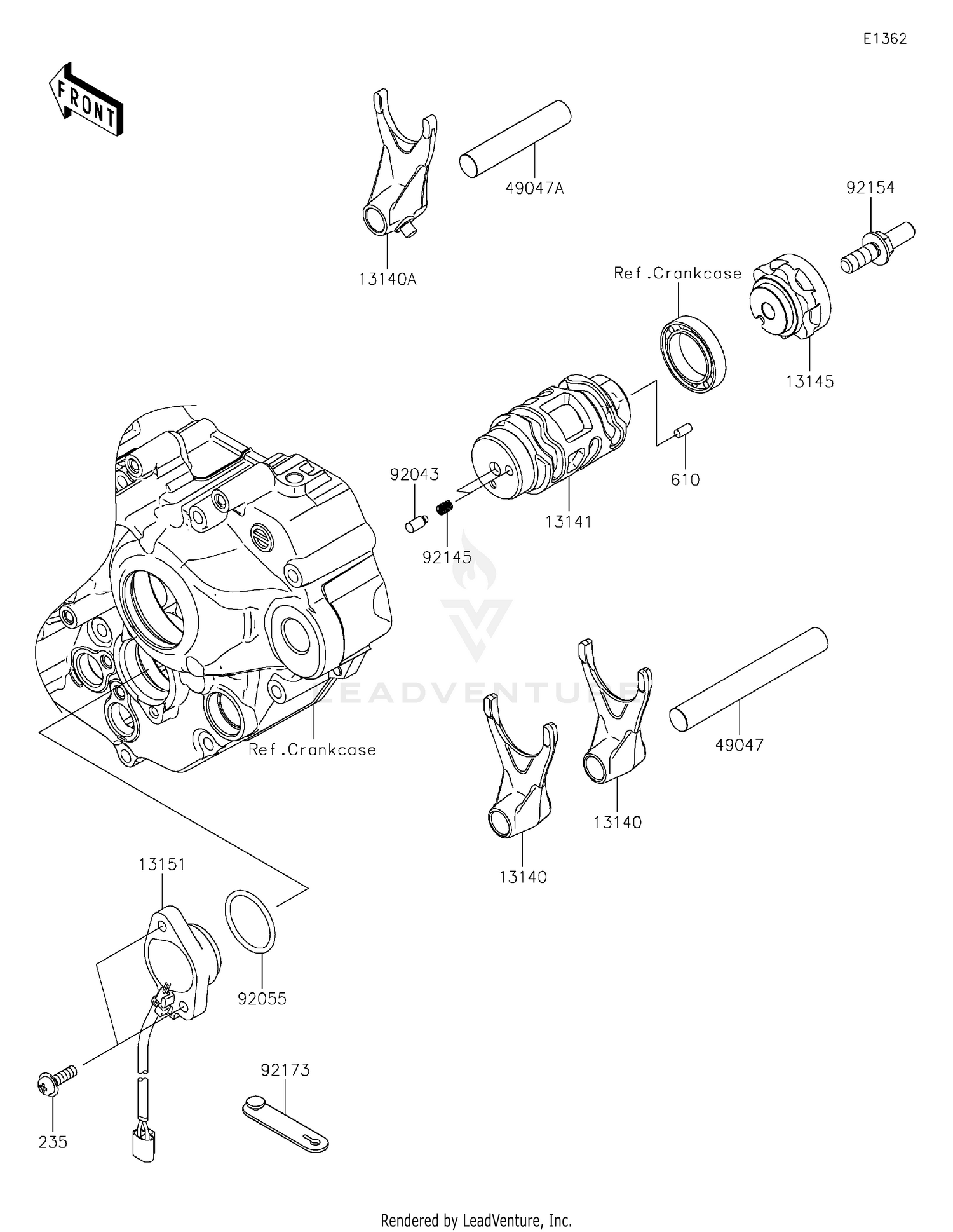 Gear Change Drum/Shift Fork(s)