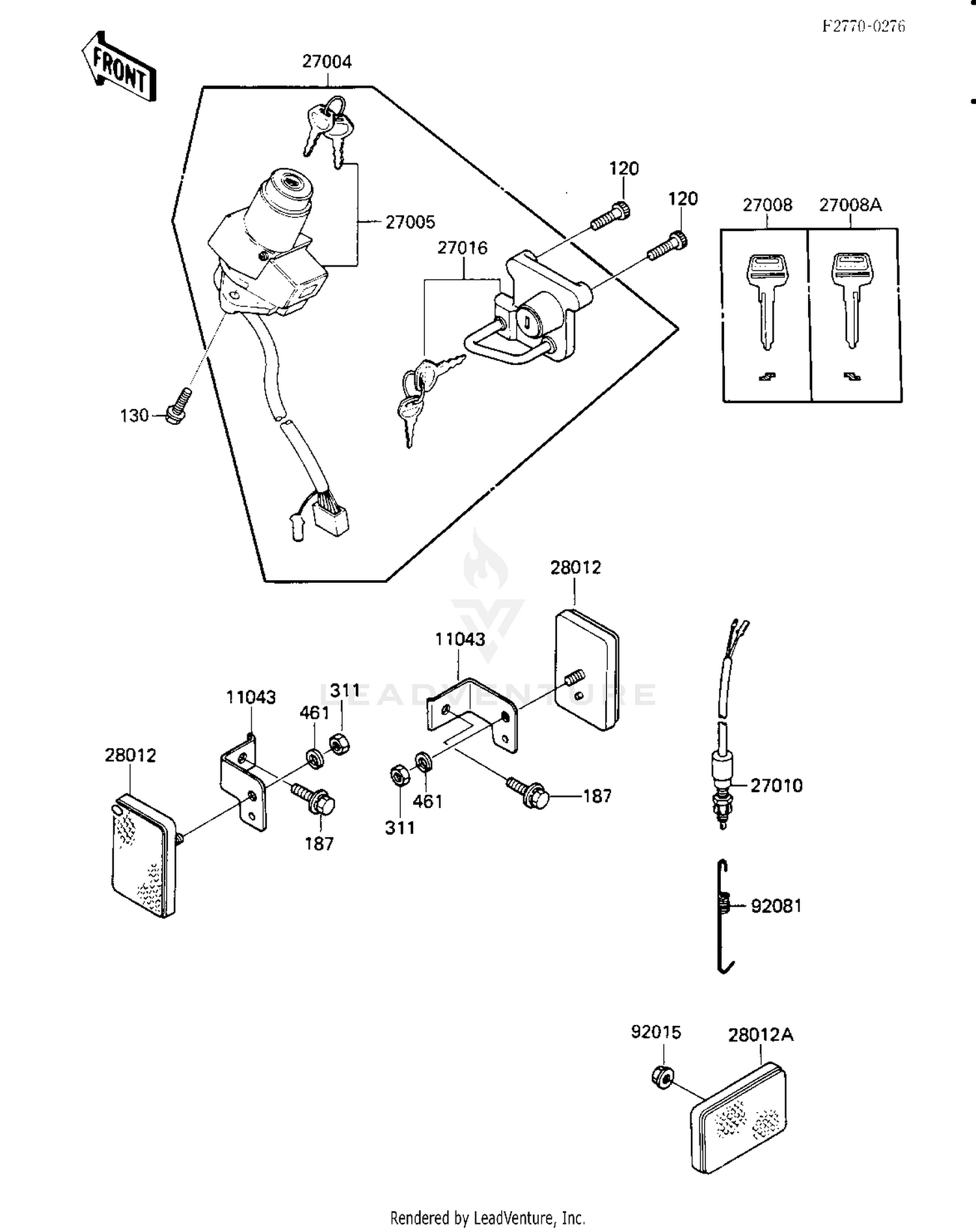 IGNITION SWITCH/LOCKS/REFLECTORS