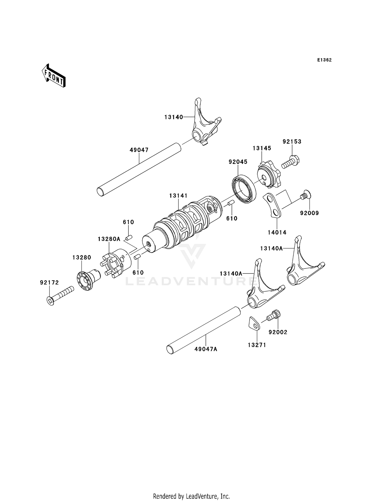 GEAR CHANGE DRUM/SHIFT FORK(S)