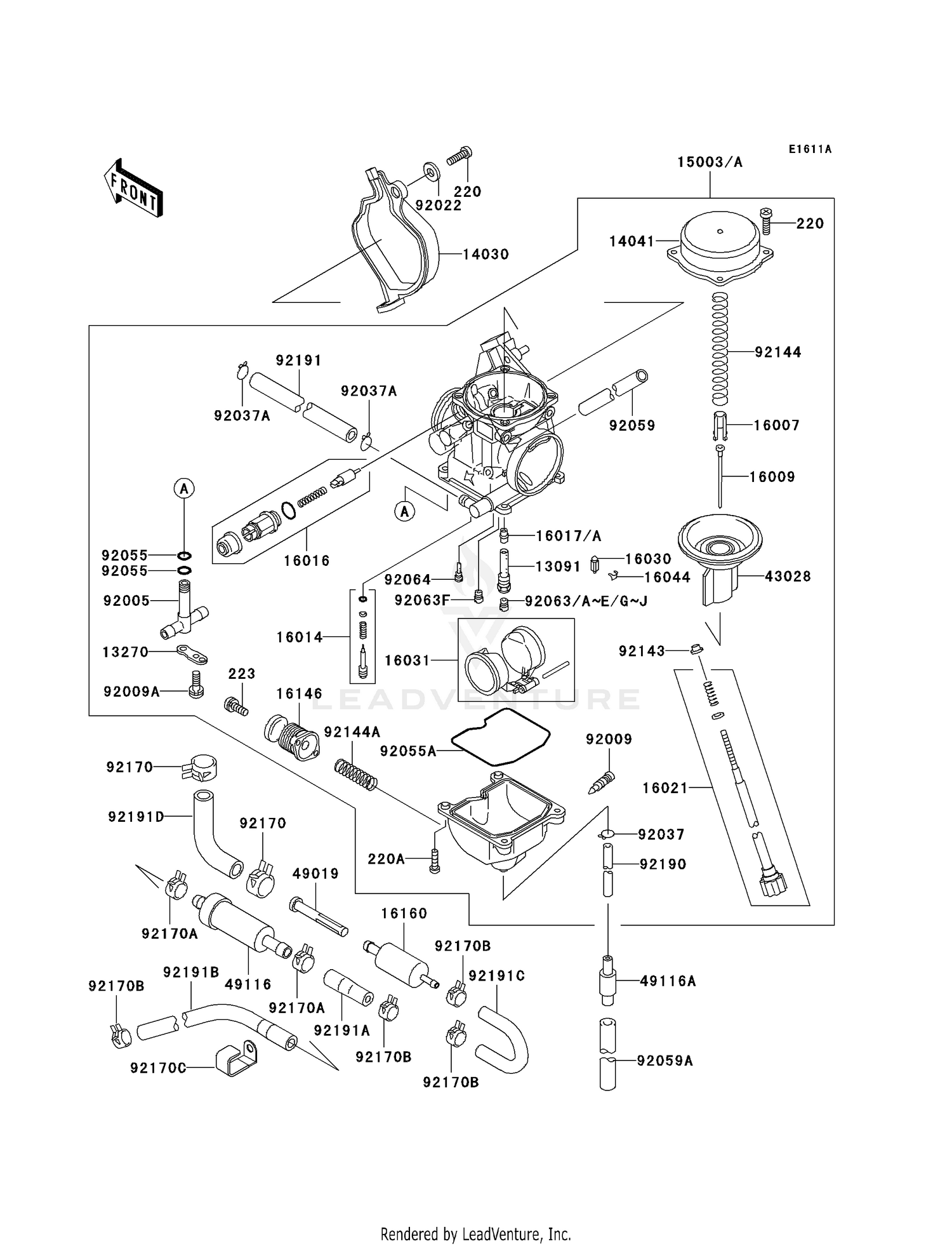 1998 Kawasaki PRAIRIE 400 4X4 OEM ATV Parts - Kawasaki Factory