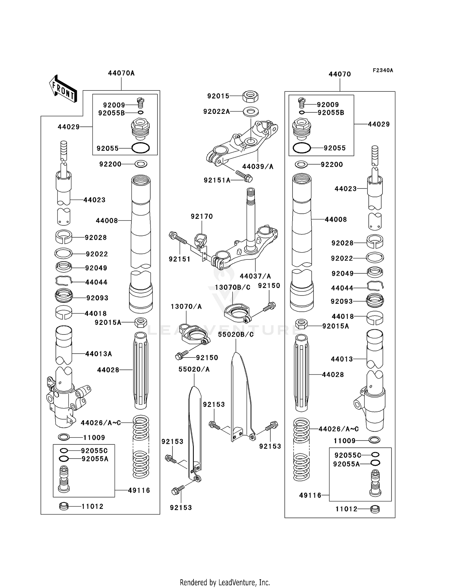 FRONT FORK (D7F-D9FA)