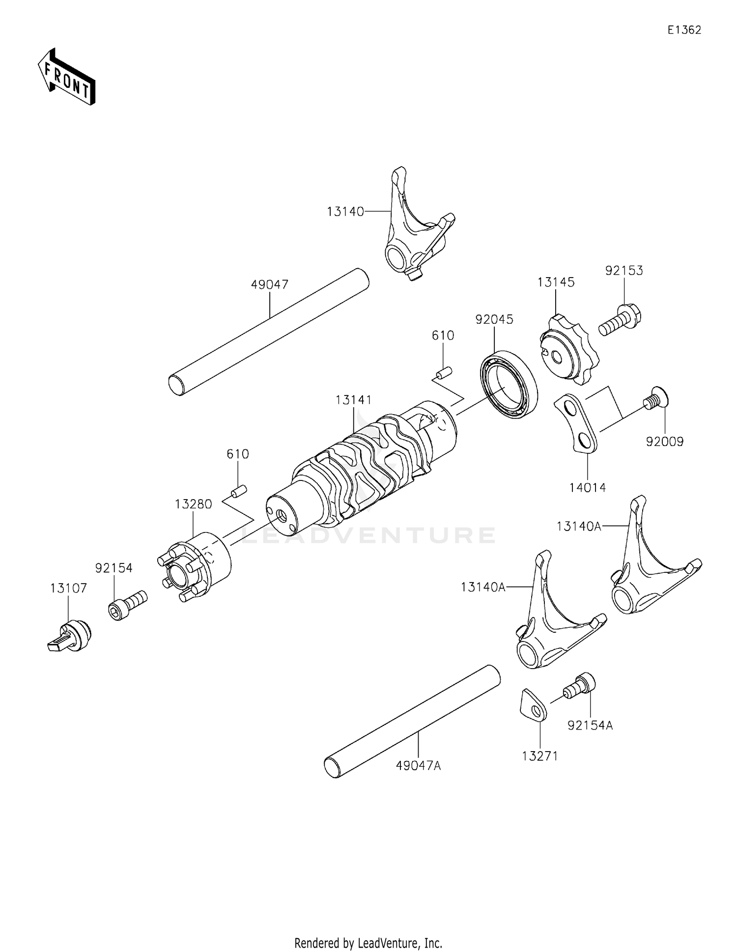 Gear Change Drum/Shift Fork(s)