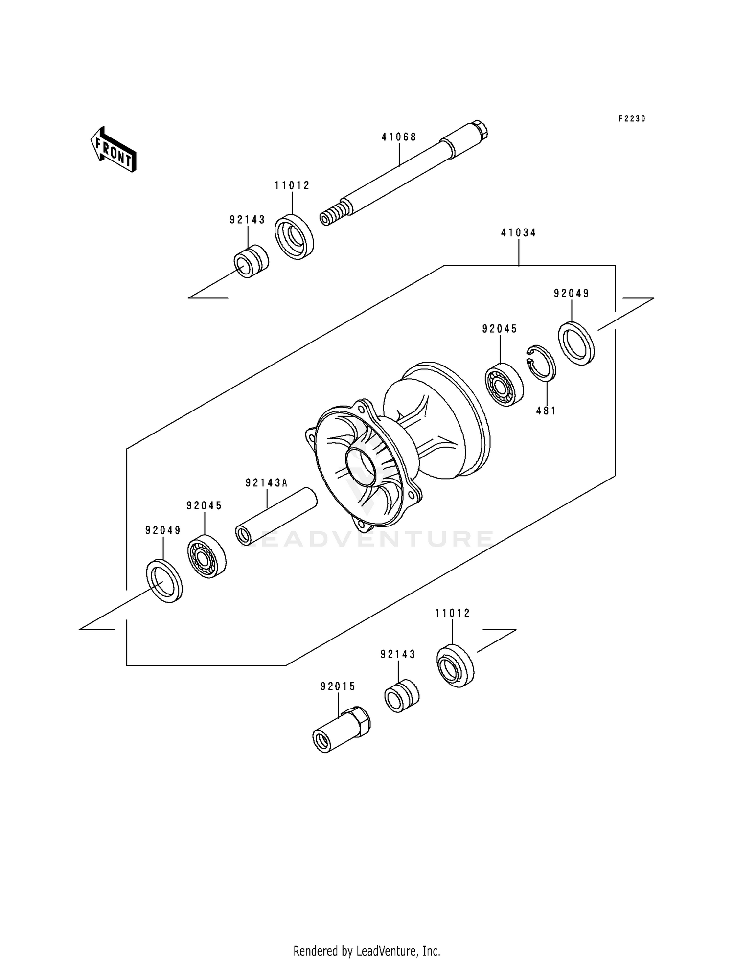 FRONT HUB (KX500-E4/E5)