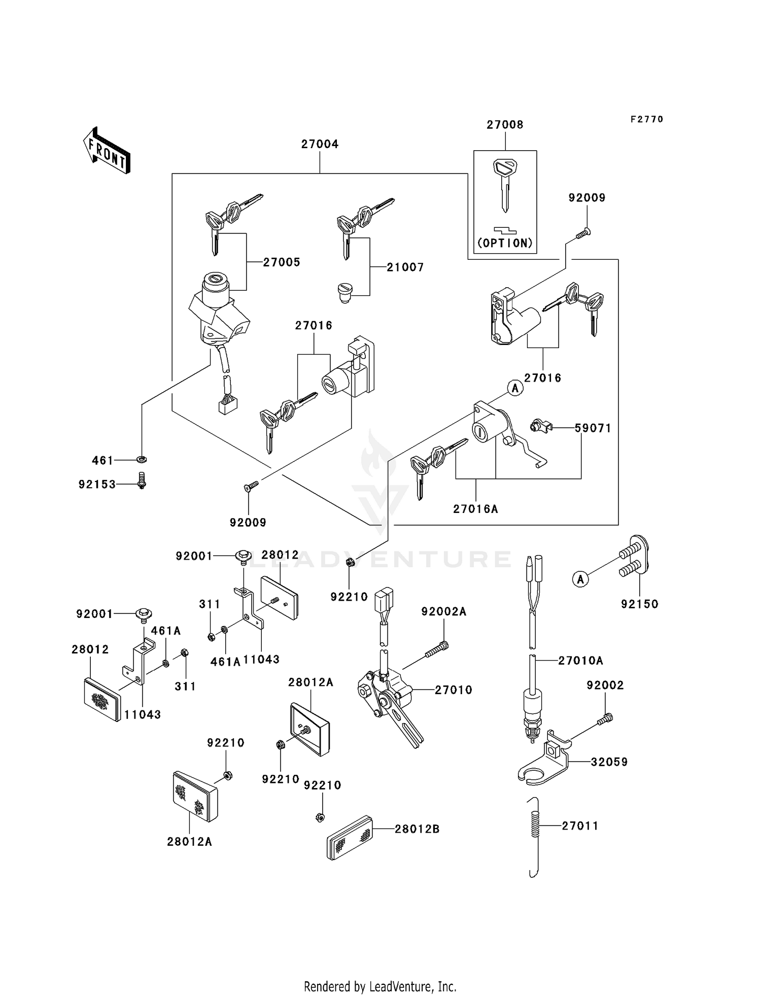 IGNITION SWITCH/LOCKS/REFLECTORS