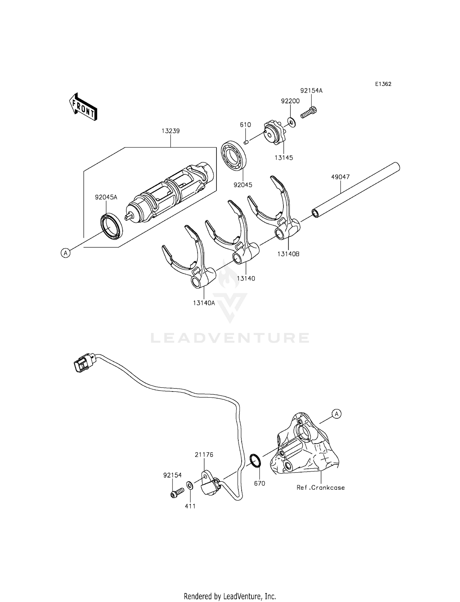 GEAR CHANGE DRUM/SHIFT FORK(S)