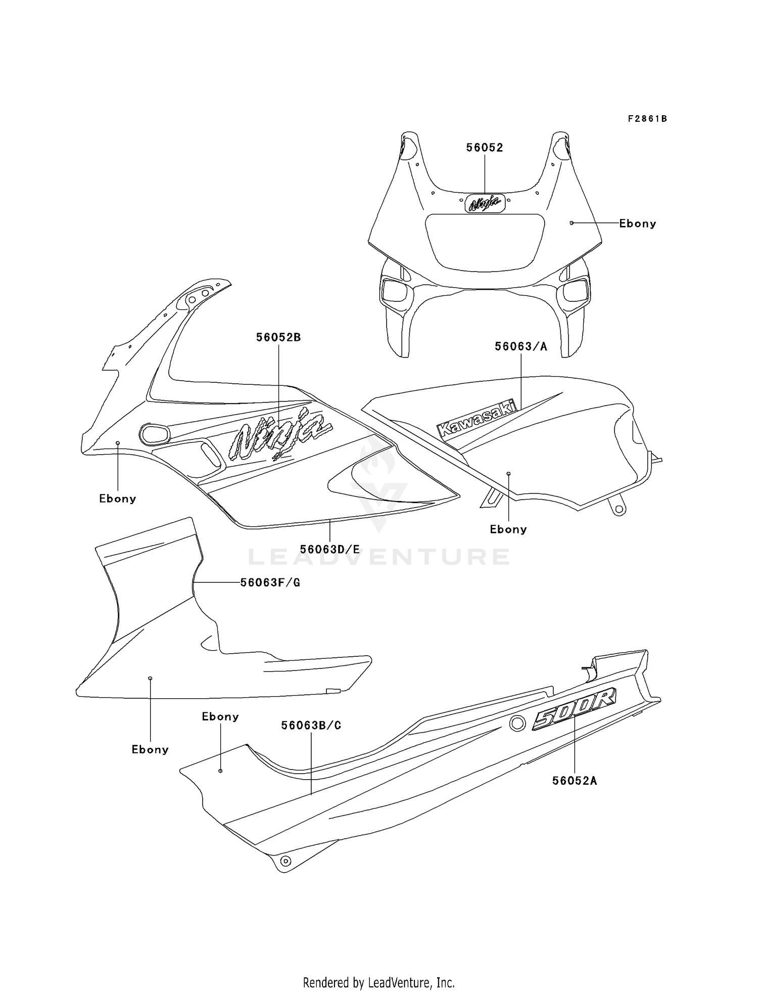 DECALS (EBONY)(EX500-D7)