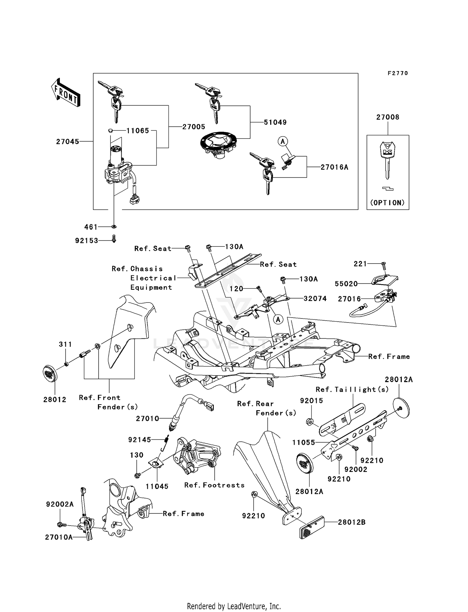 IGNITION SWITCH/LOCKS/REFLECTORS