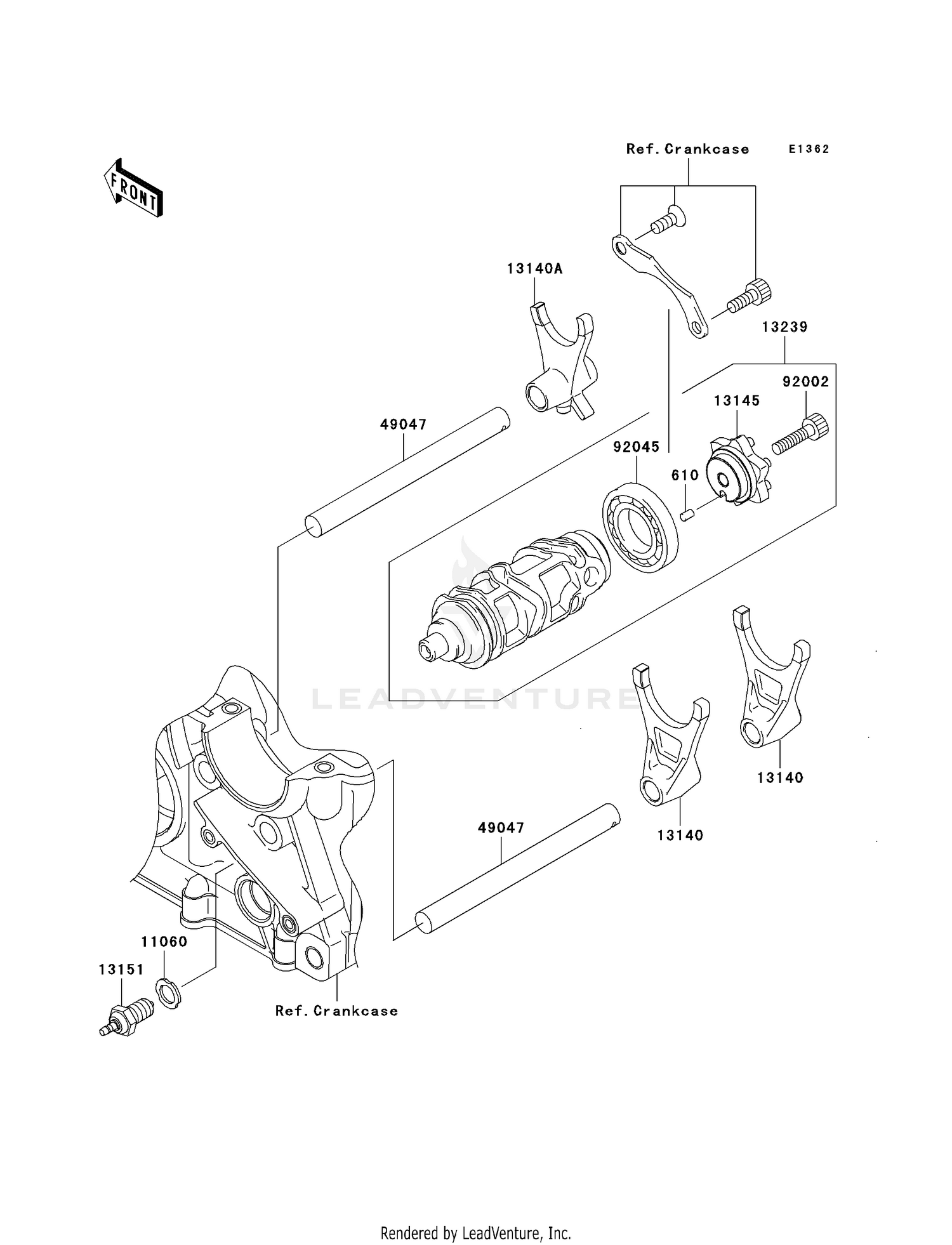 GEAR CHANGE DRUM/SHIFT FORK(S)