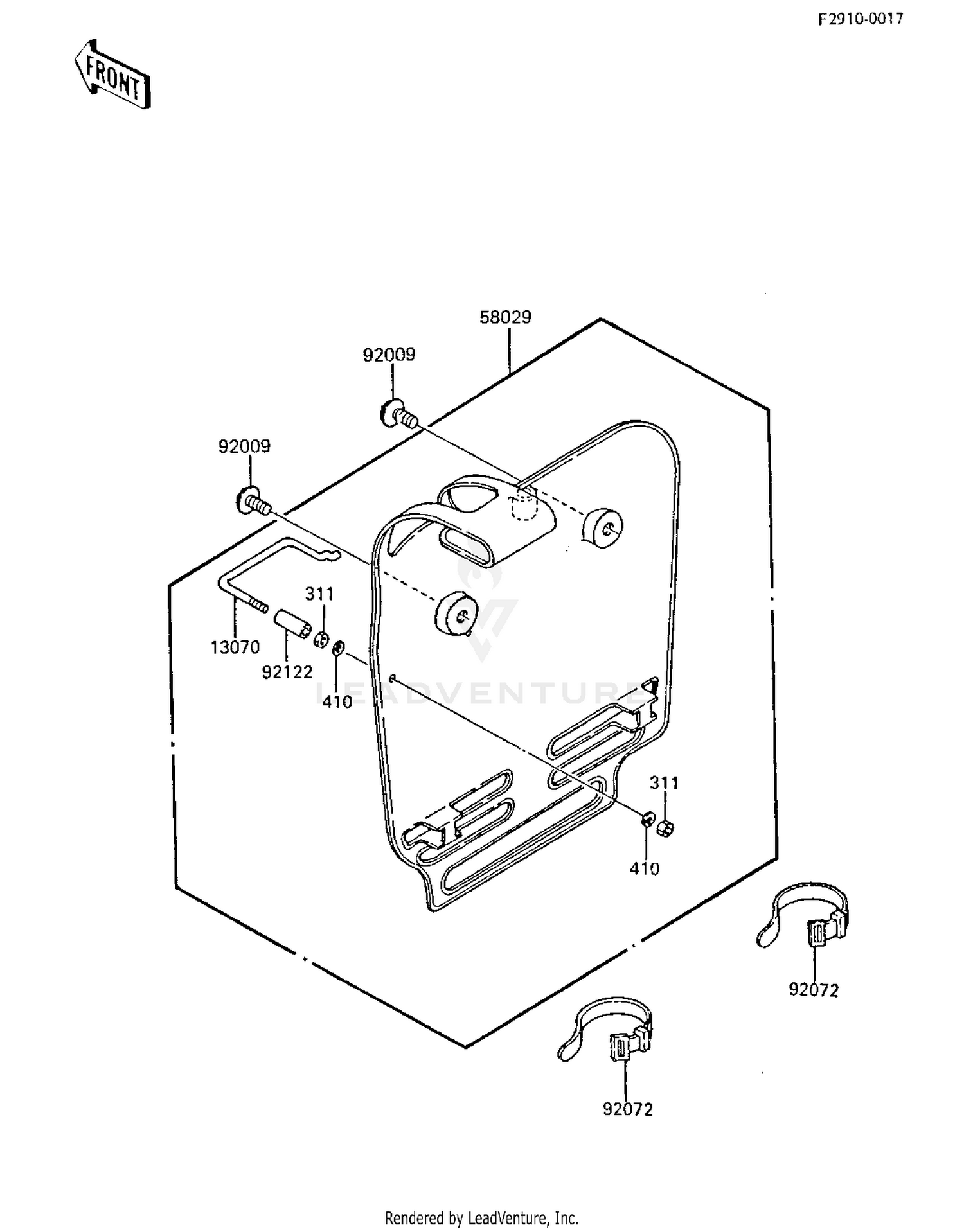 NUMBER PLATE ('85 KX80-E3)