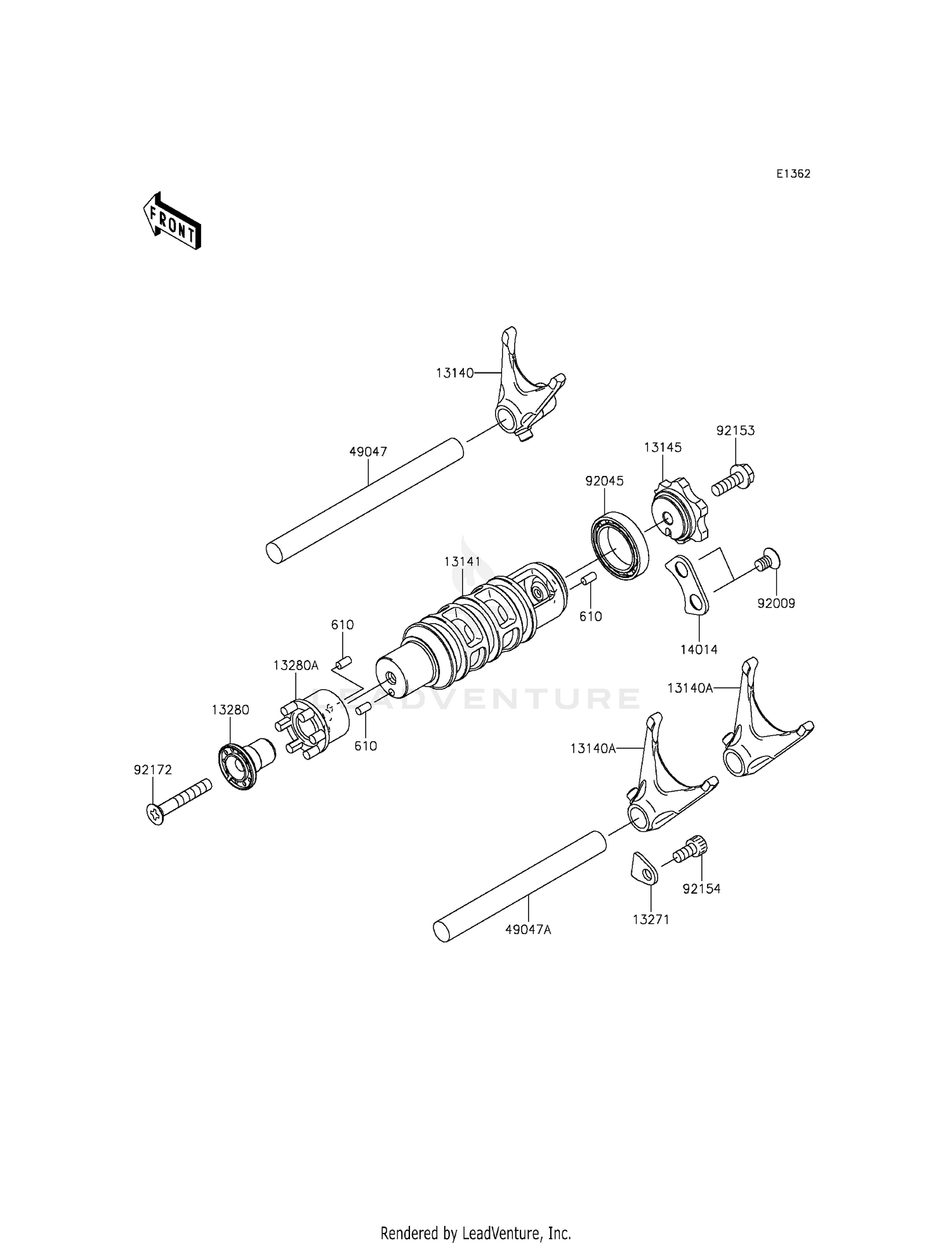 GEAR CHANGE DRUM/SHIFT FORK(S)