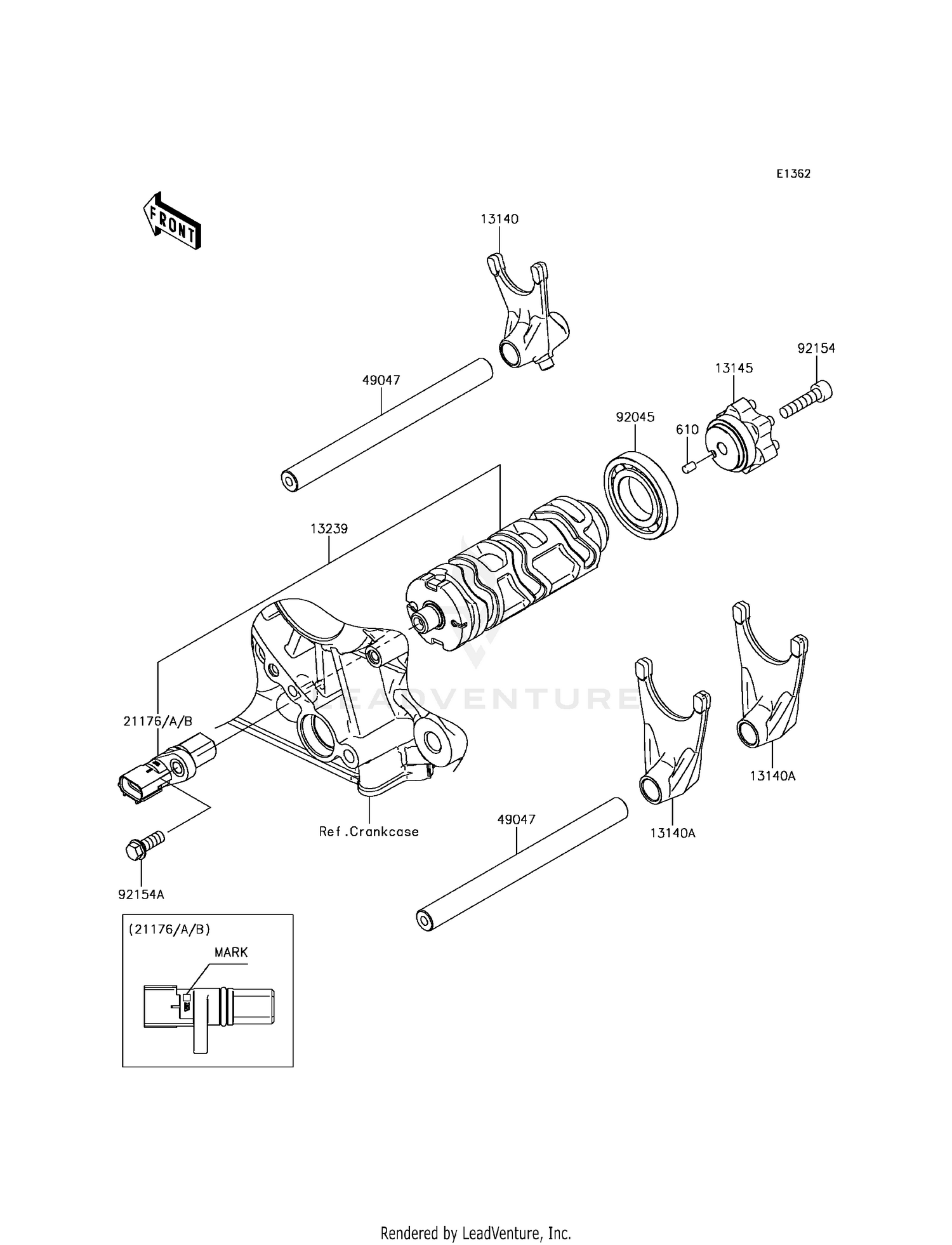 GEAR CHANGE DRUM/SHIFT FORK(S)