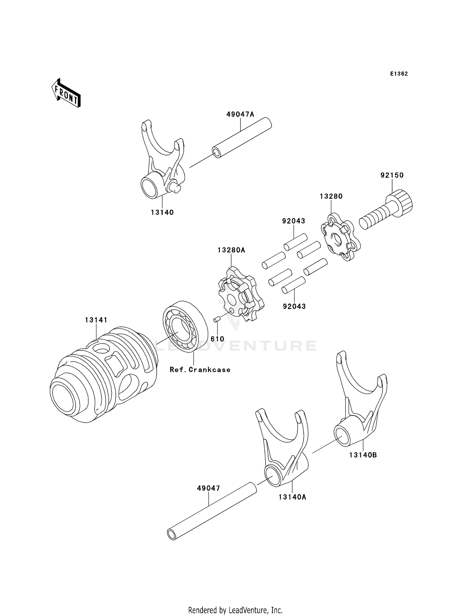 GEAR CHANGE DRUM/SHIFT FORK(S)
