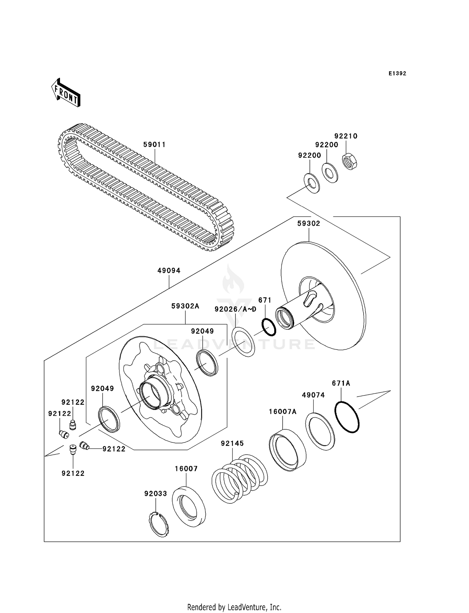 DRIVEN CONVERTER/DRIVE BELT