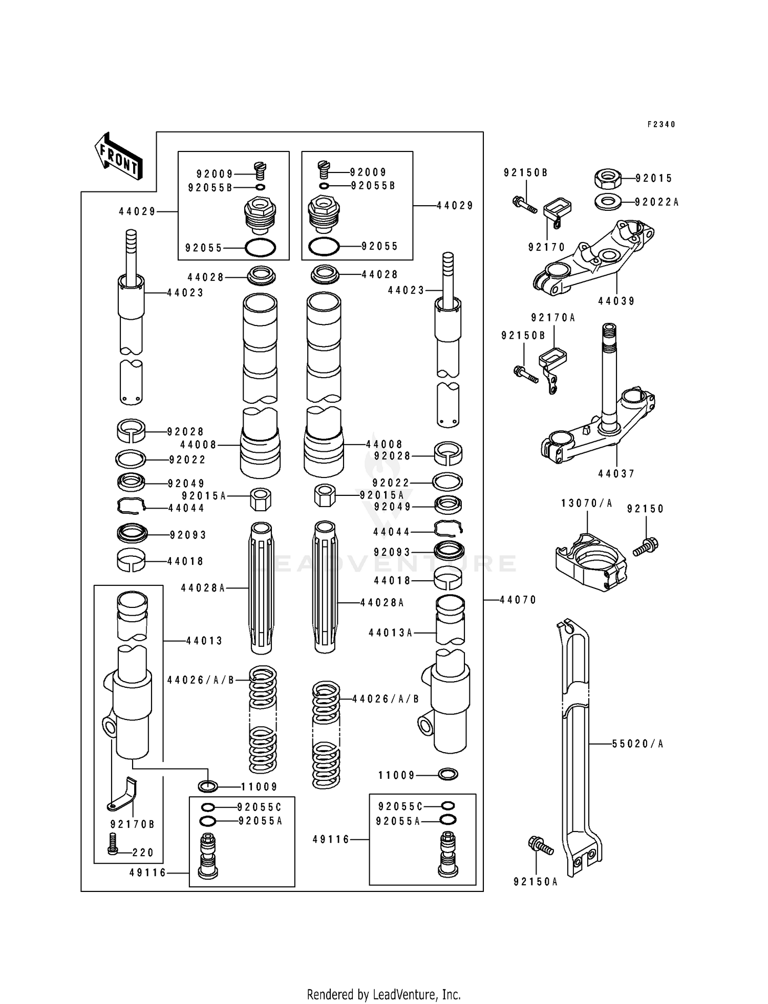 FRONT FORK (KX100-B5/B6)