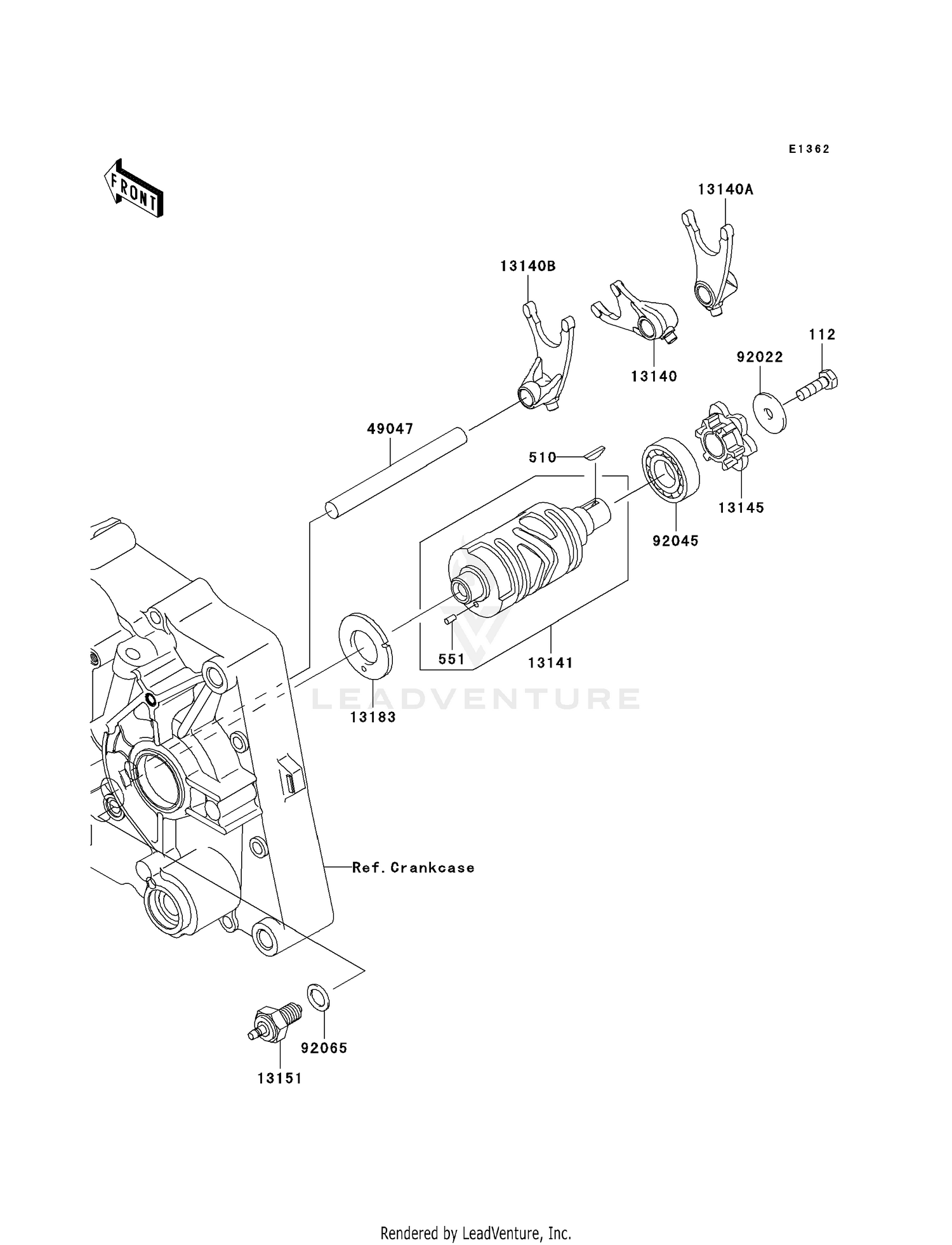 GEAR CHANGE DRUM/SHIFT FORK(S)