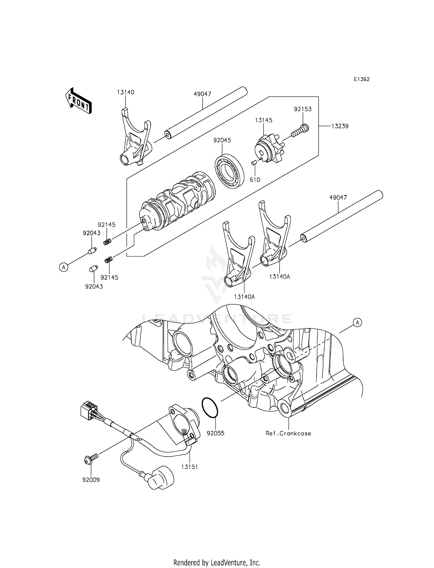 GEAR CHANGE DRUM/SHIFT FORK(S)
