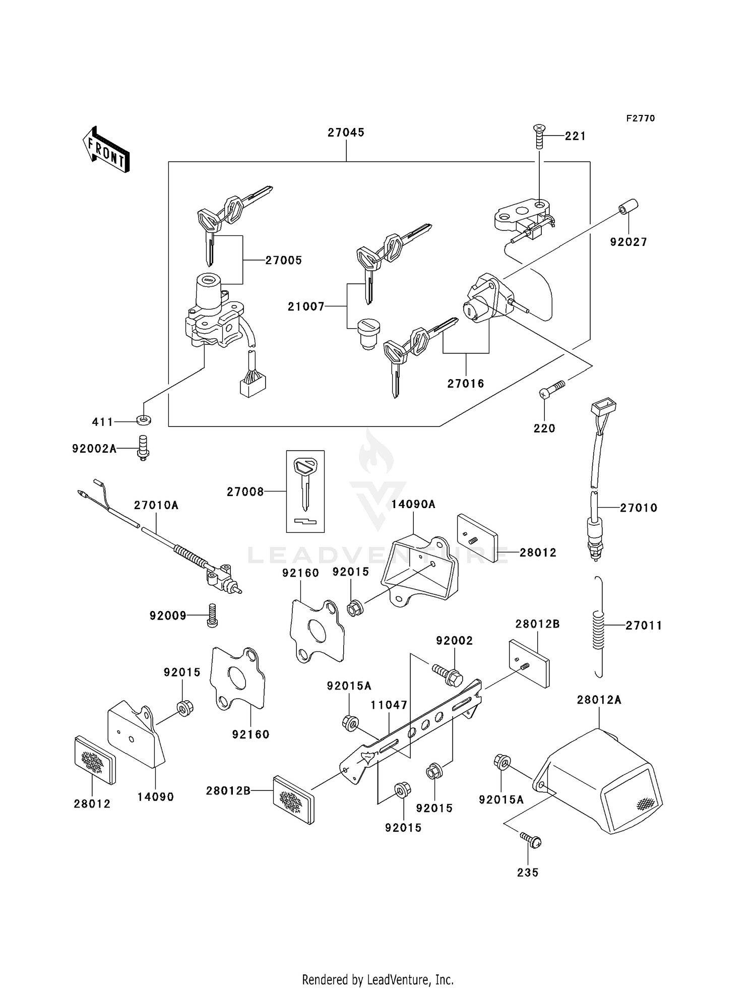 IGNITION SWITCH/LOCKS/REFLECTORS