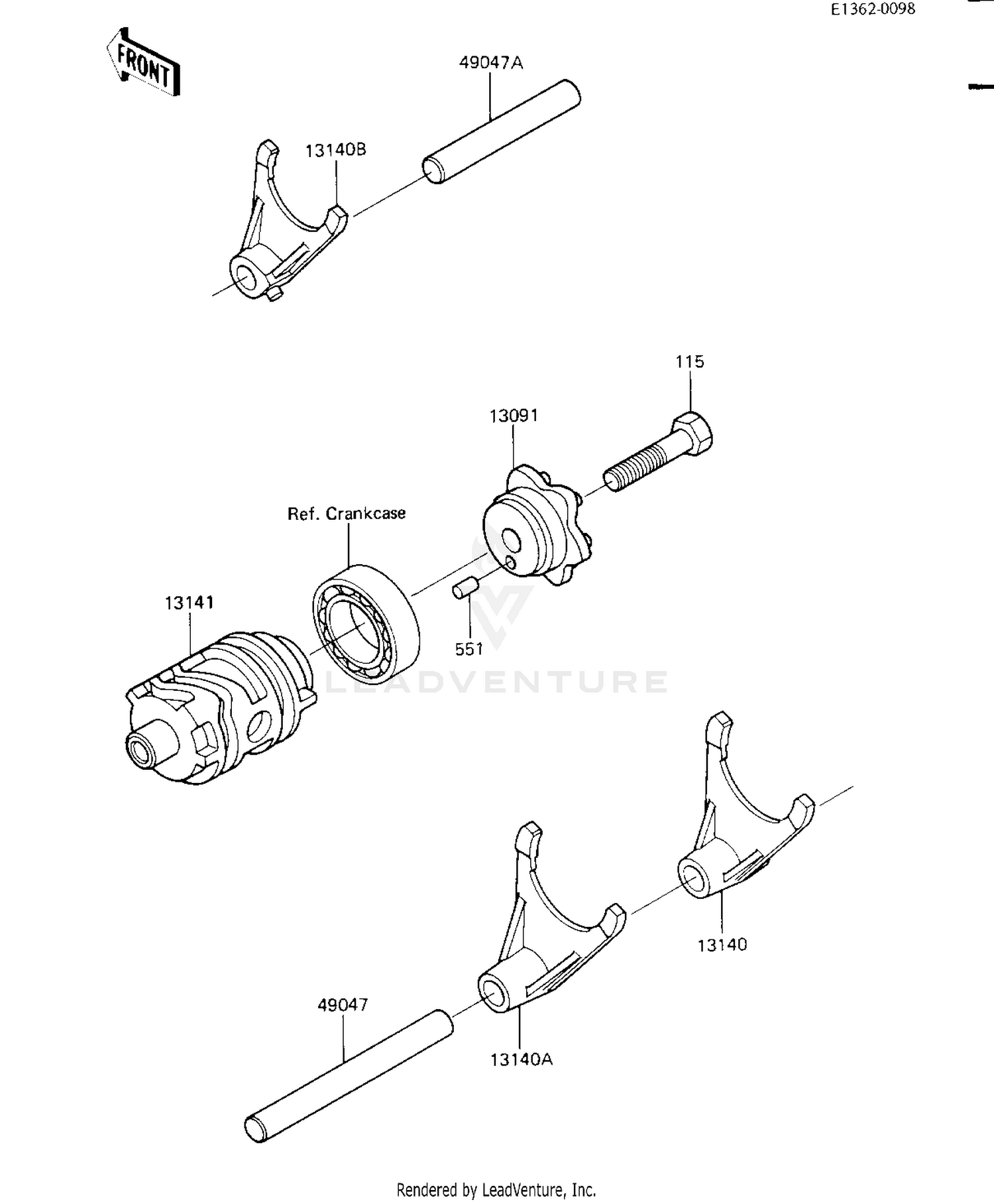 GEAR CHANGE DRUM & FORKS