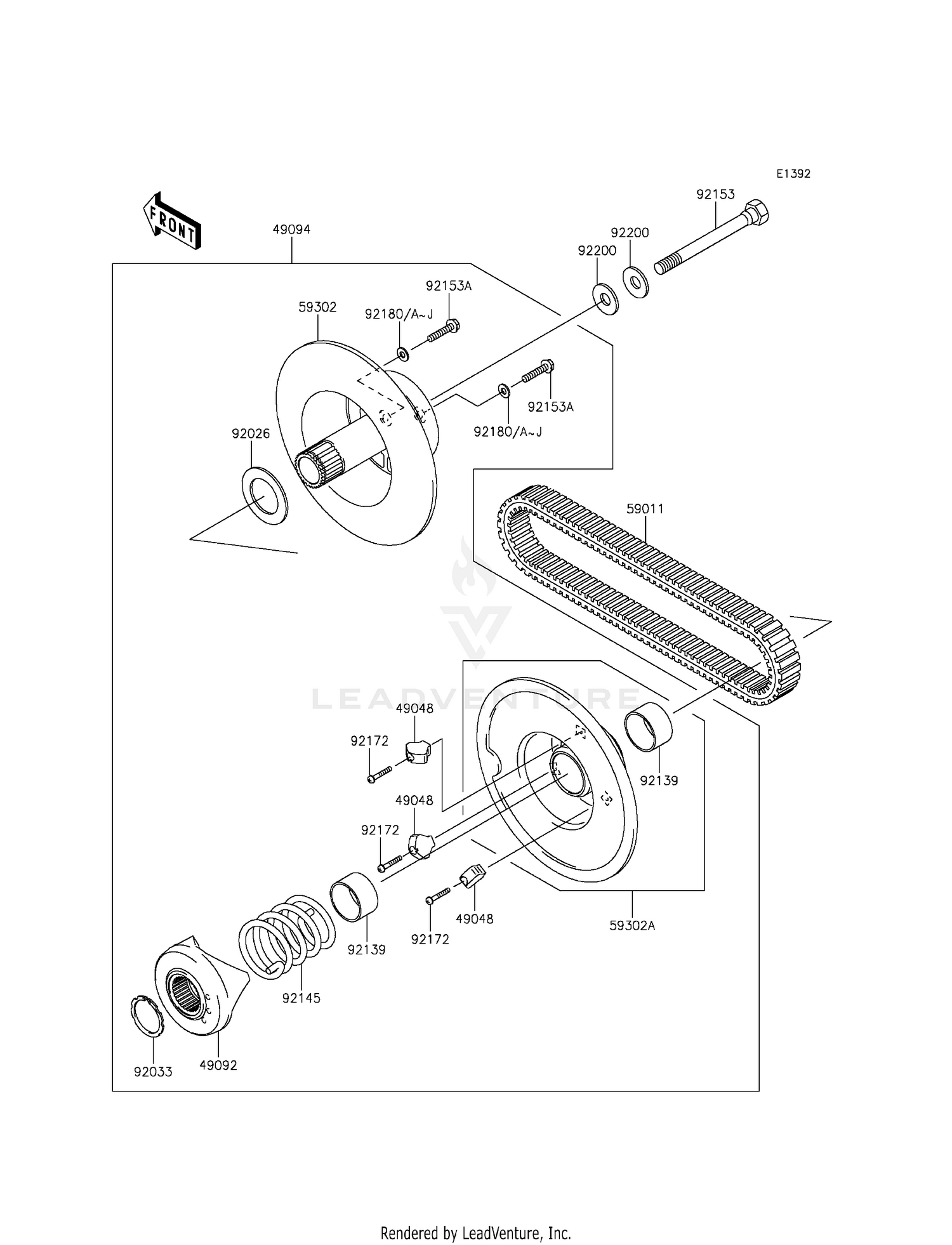 DRIVEN CONVERTER/DRIVE BELT