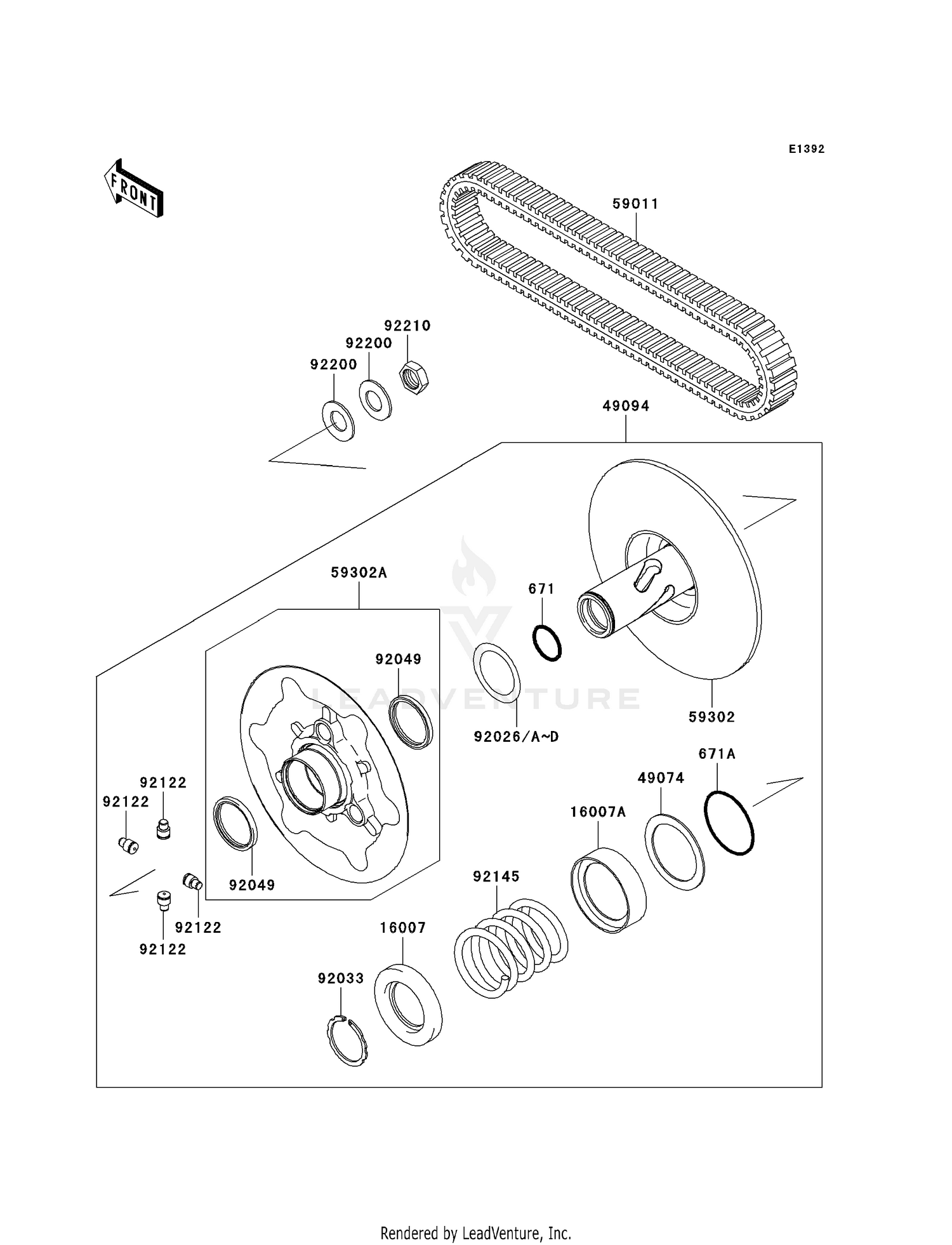 DRIVEN CONVERTER/DRIVE BELT