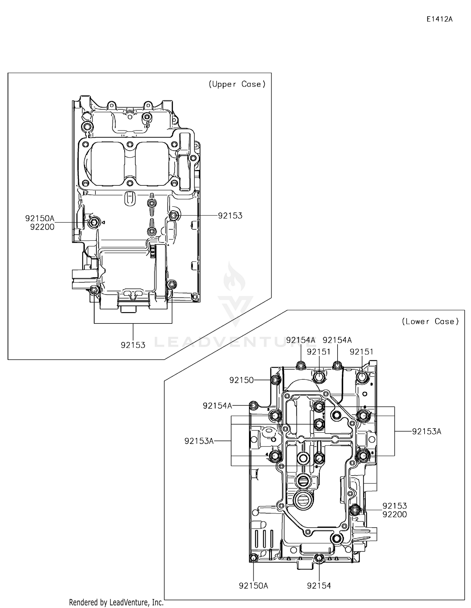 Crankcase Bolt Pattern (EX300AEA99330-)
