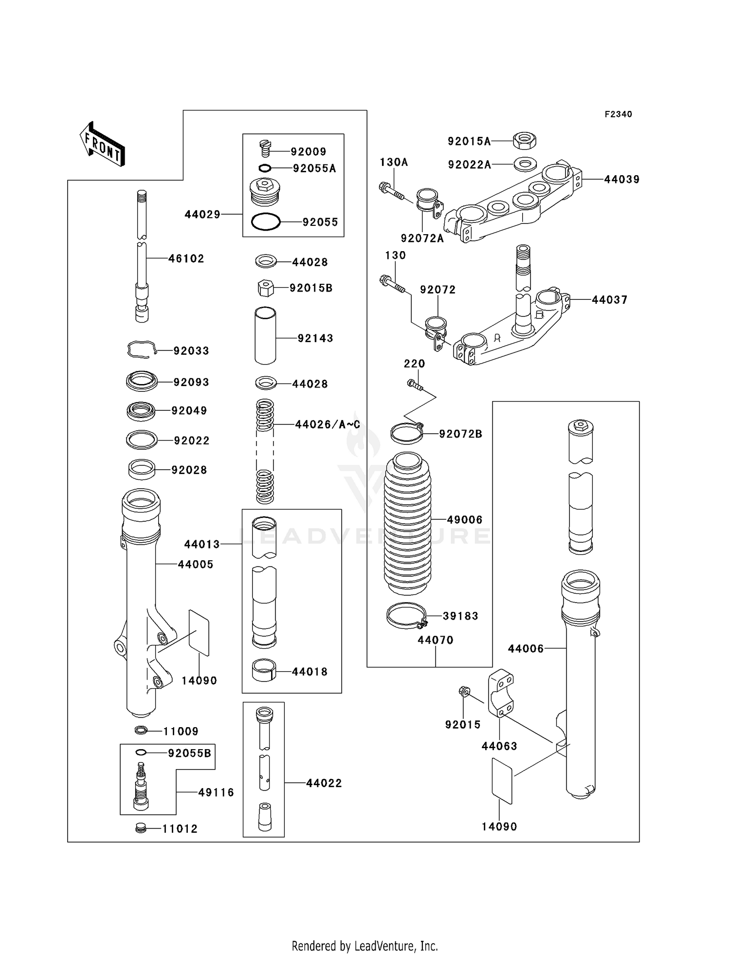 FRONT FORK (KDX220-A4)