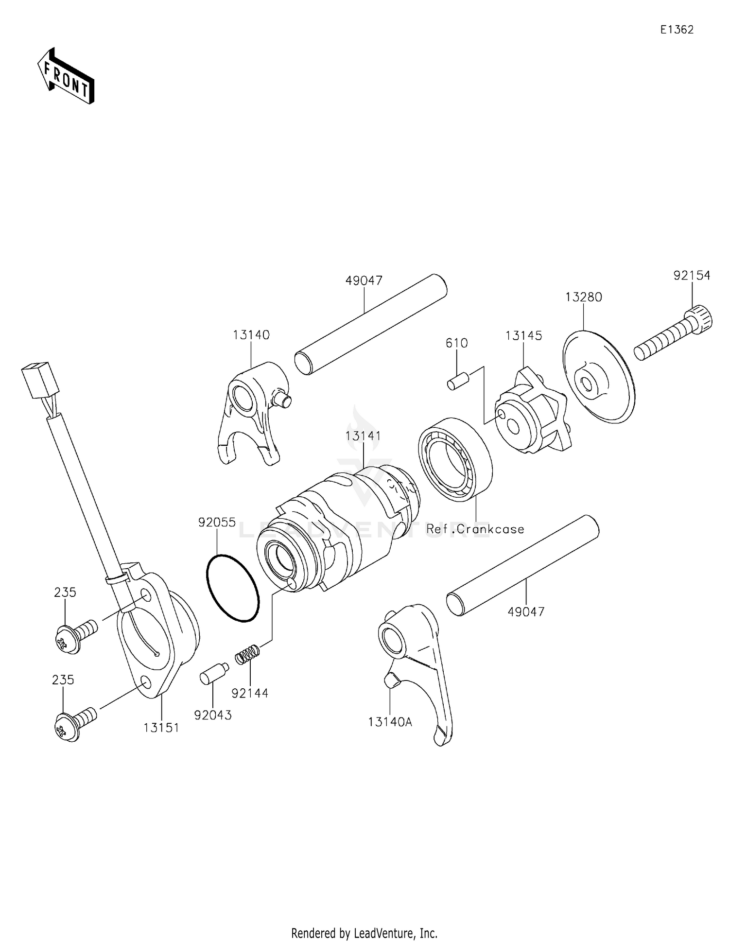 Gear Change Drum/Shift Fork(s)