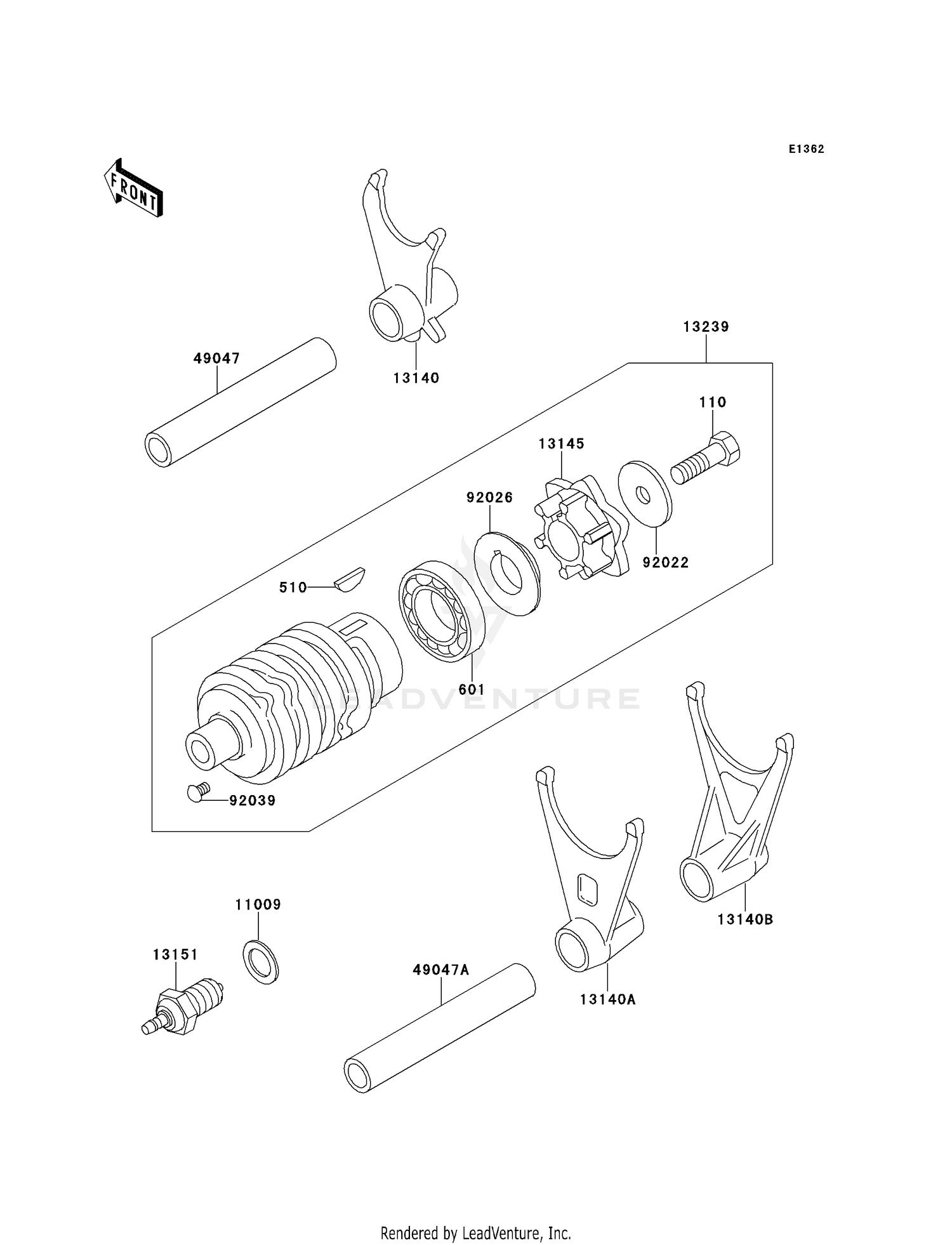 CHANGE DRUM/SHIFT FORK