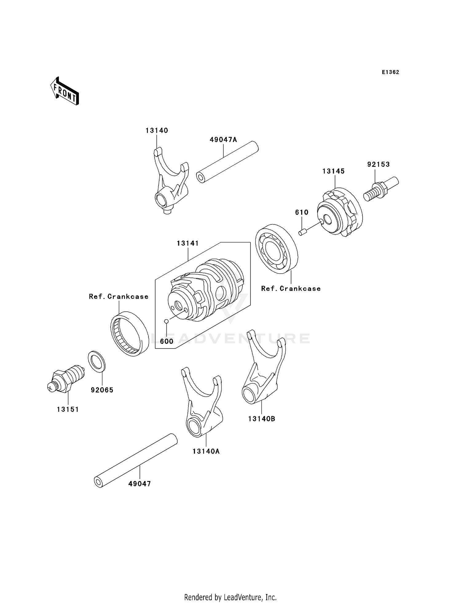 GEAR CHANGE DRUM/SHIFT FORK(S)