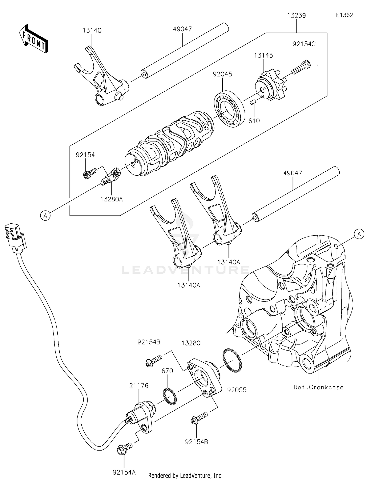 Gear Change Drum/Shift Fork(s)
