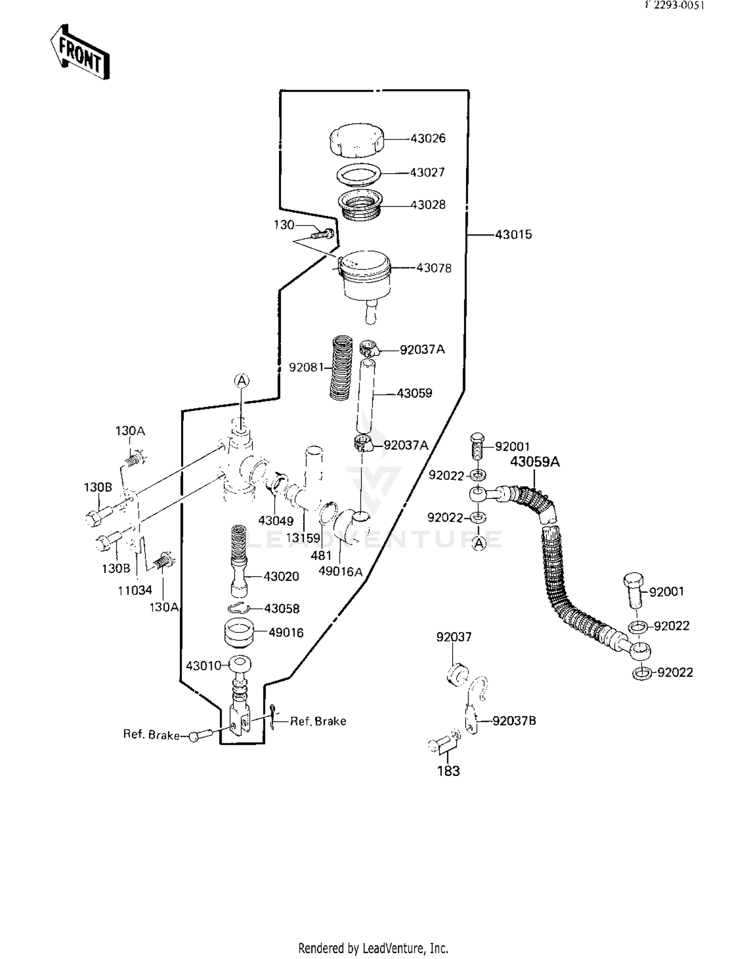 REAR MASTER CYLINDER ('84 A1)
