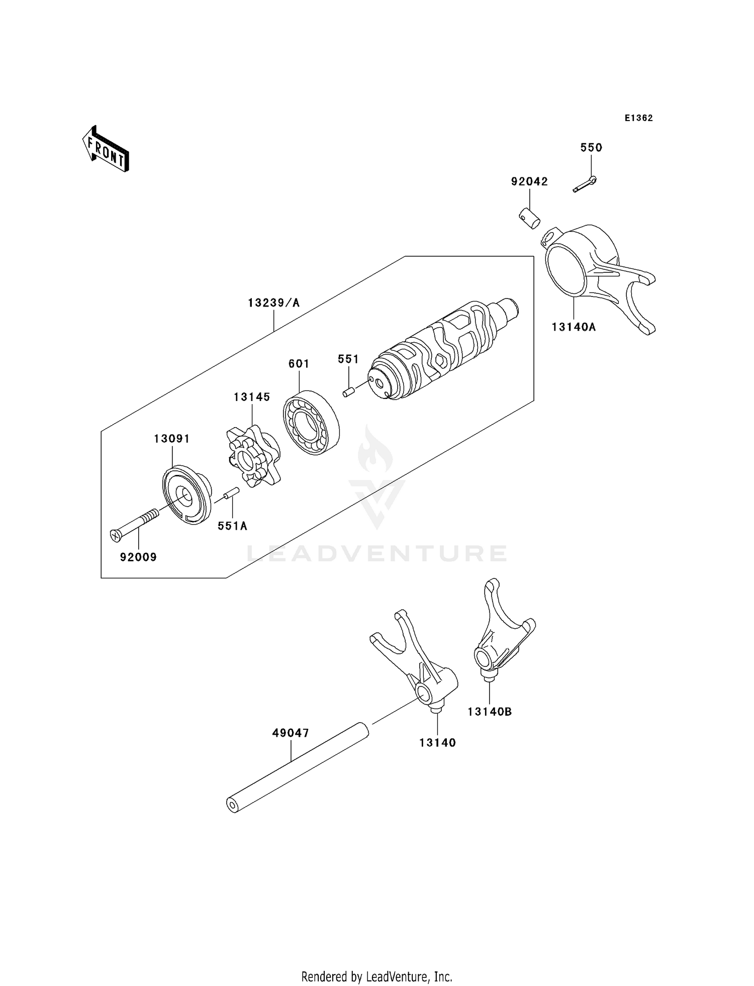 GEAR CHANGE DRUM/SHIFT FORK(S)