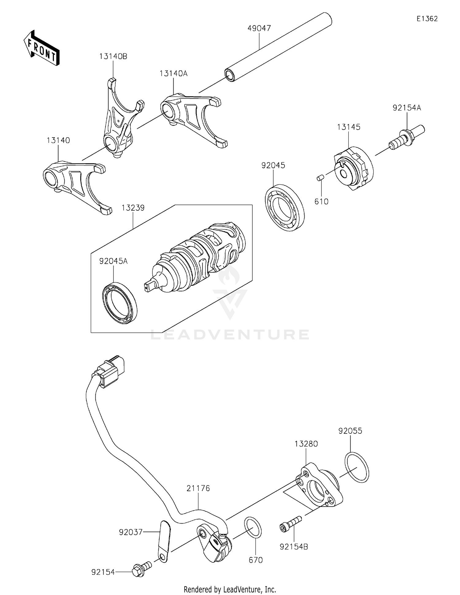 Gear Change Drum/Shift Fork(s)