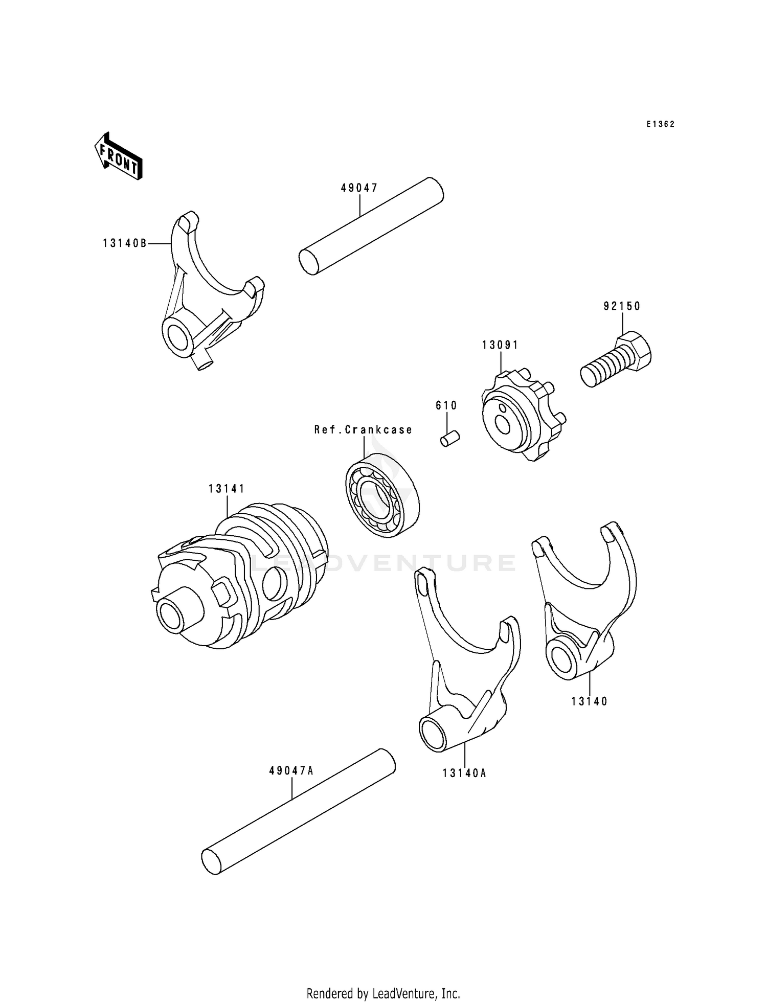 GEAR CHANGE DRUM/SHIFT FORK(S)