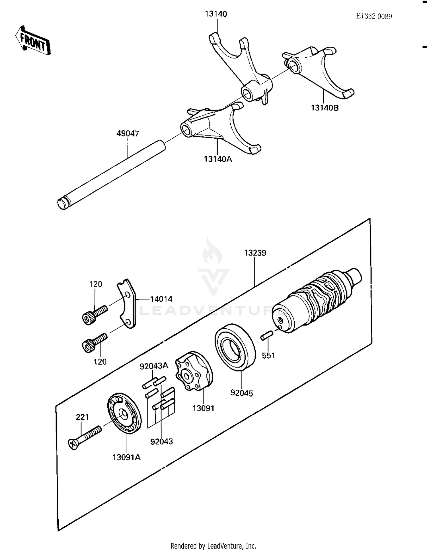 GEAR CHANGE DRUM & FORKS