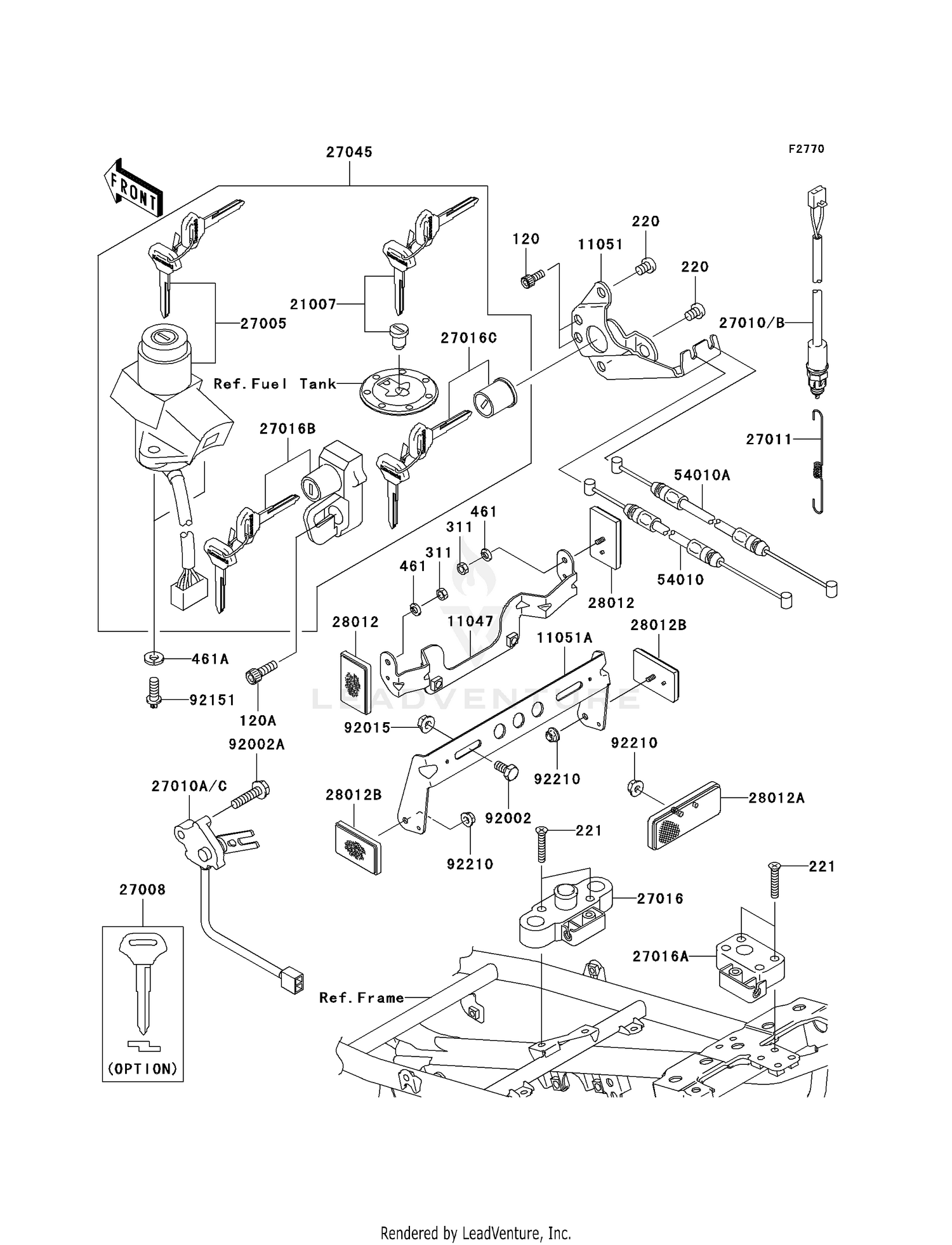 IGNITION SWITCH/LOCKS/REFLECTORS