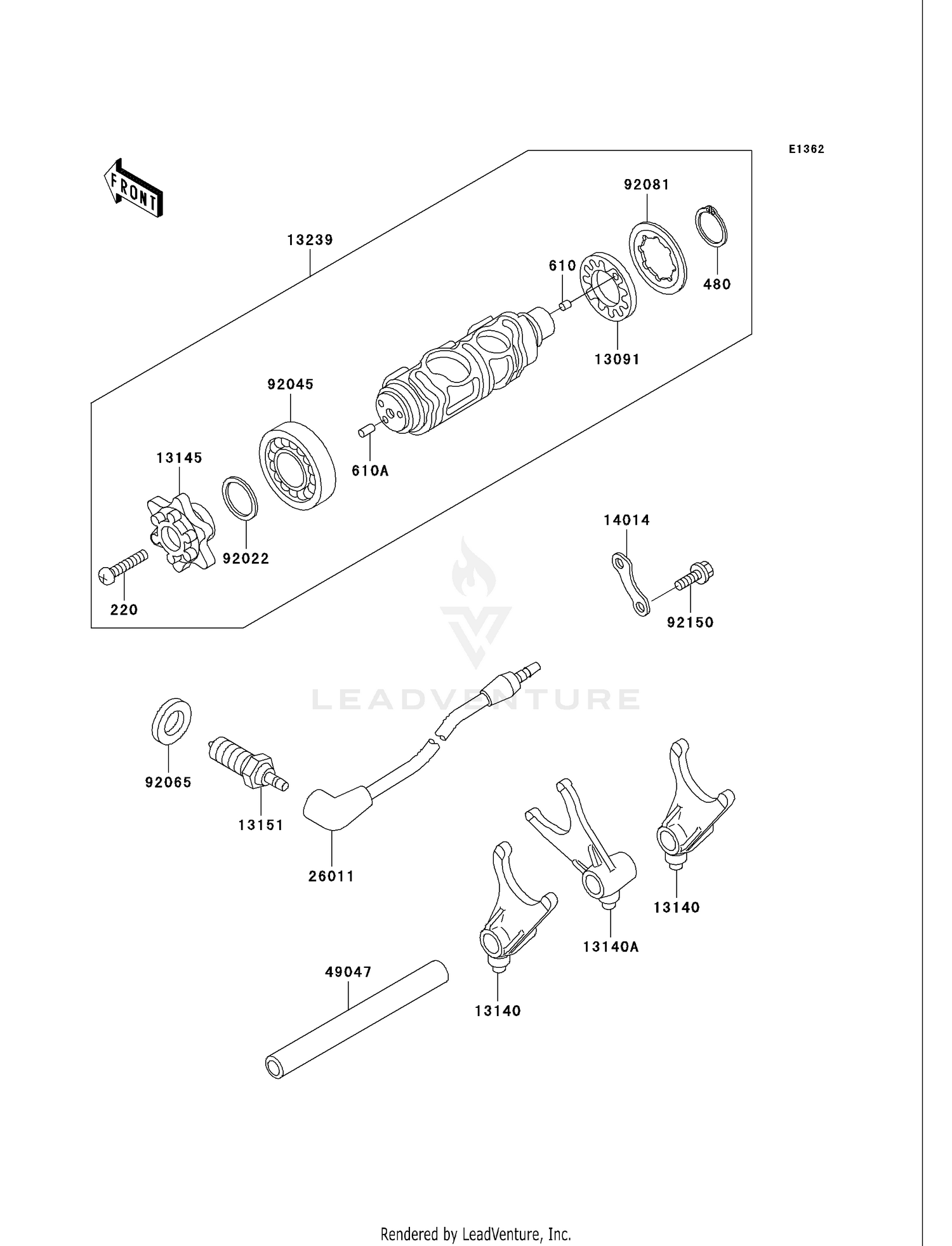 GEAR CHANGE DRUM/SHIFT FORK(S)