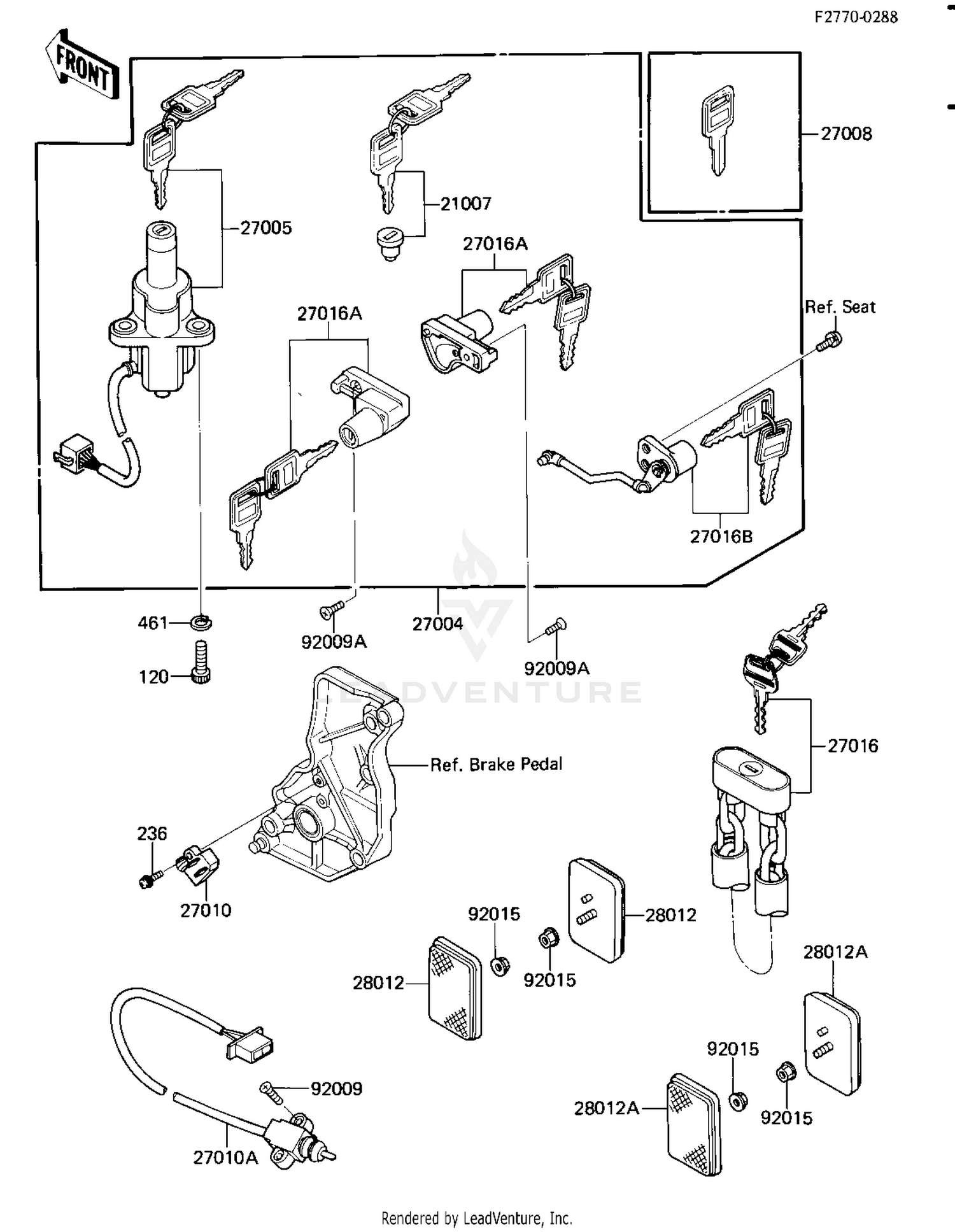 IGNITION SWITCH/LOCKS/REFLECTORS