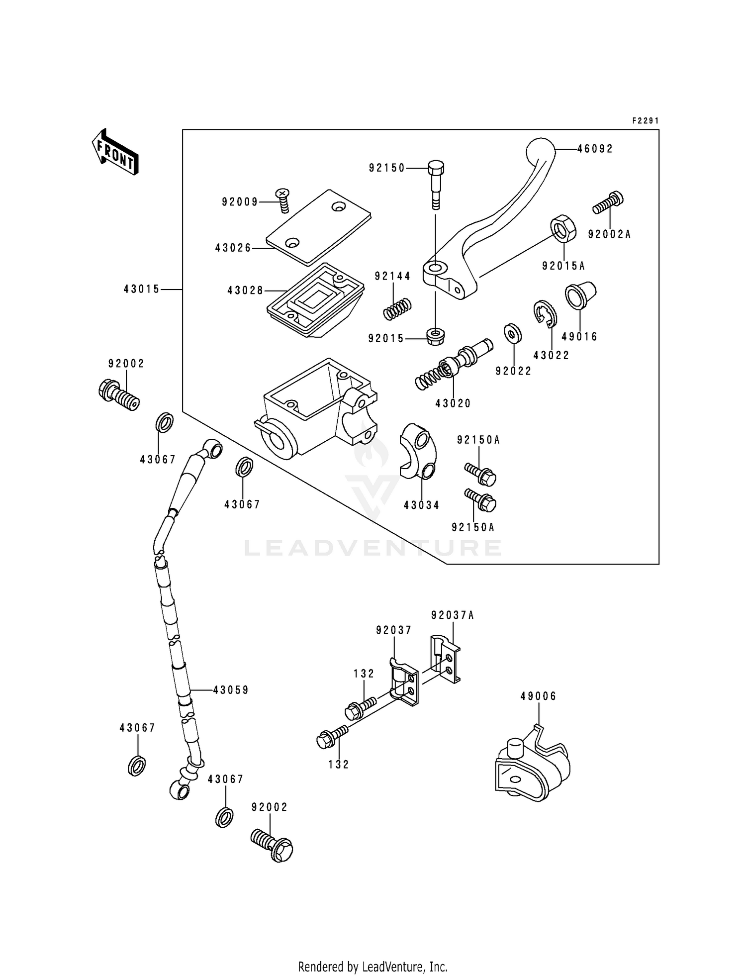 FRONT MASTER CYLINDER (KX500-E4/E5)