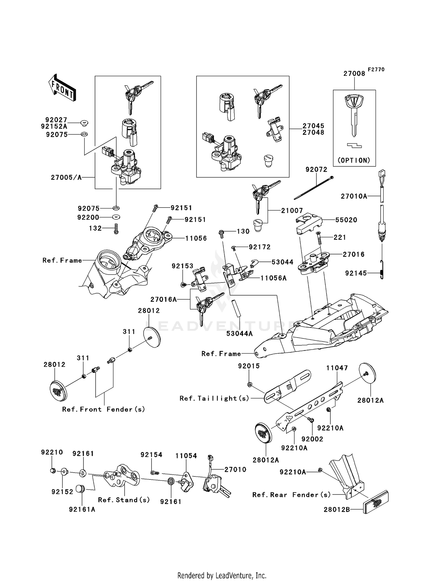 IGNITION SWITCH/LOCKS/REFLECTORS