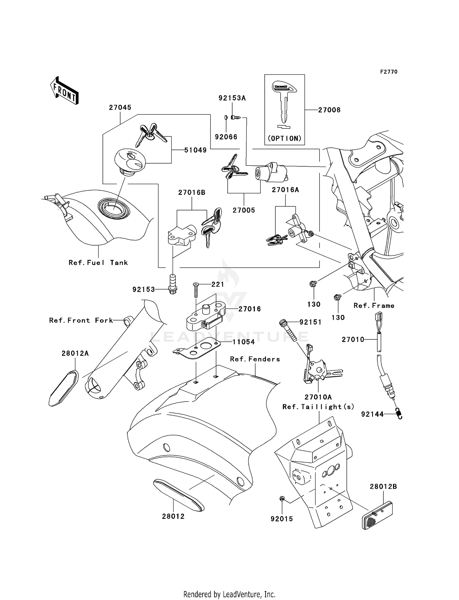 IGNITION SWITCH/LOCKS/REFLECTORS