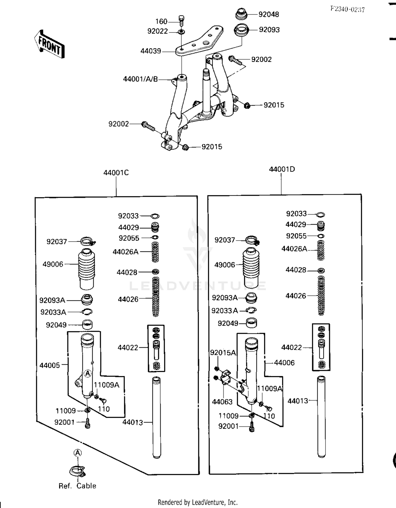 FRONT FORK (KLT110-A2/A3)