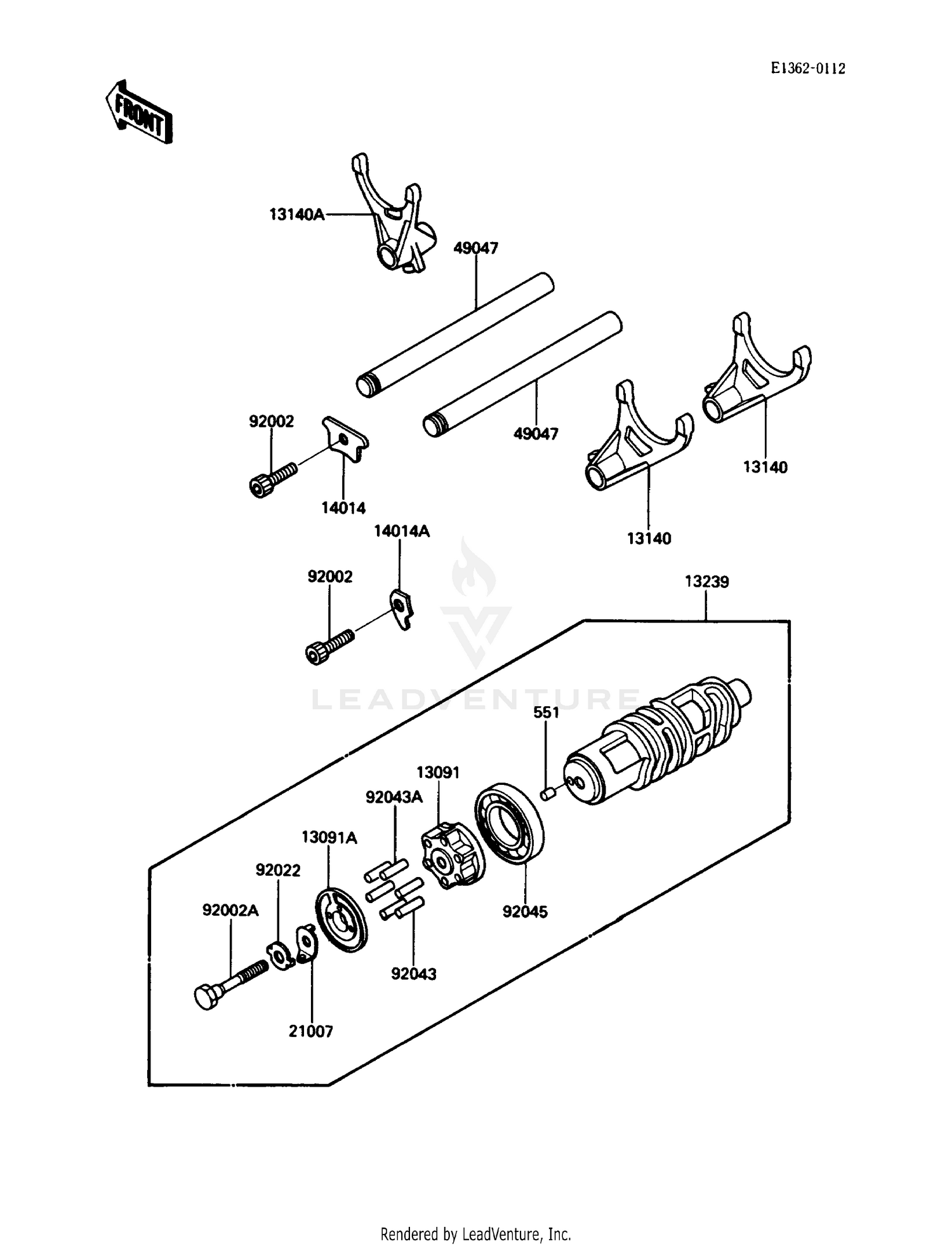 CHANGE DRUM/SHIFT FORK